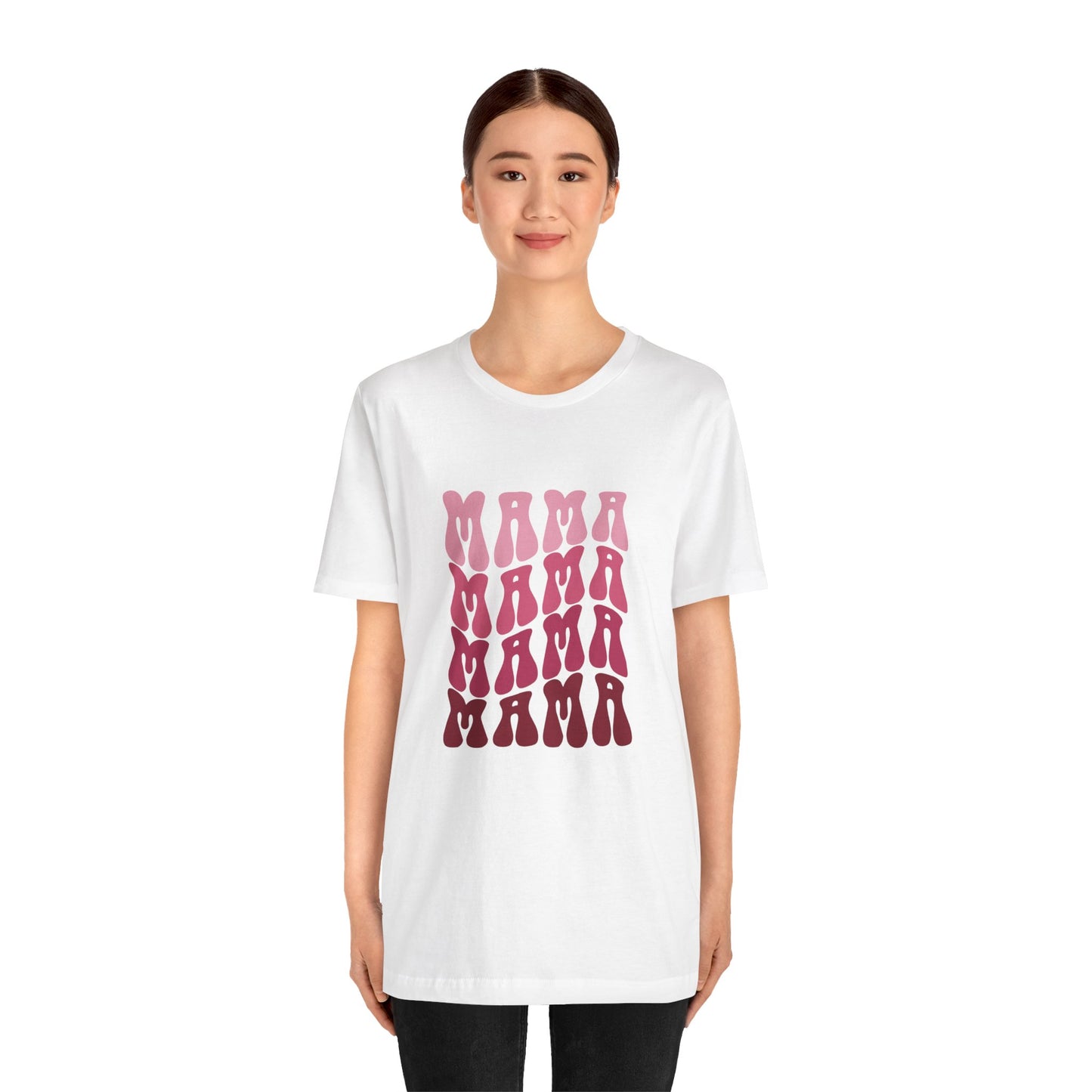 Unisex Jersey Short Sleeve Tee- Pink MAMA Print