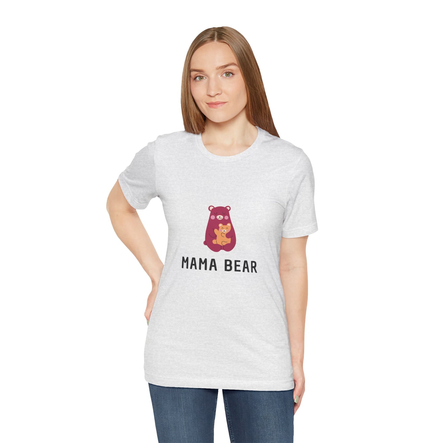 Unisex Jersey Short Sleeve Tee- Pink Mama Bear