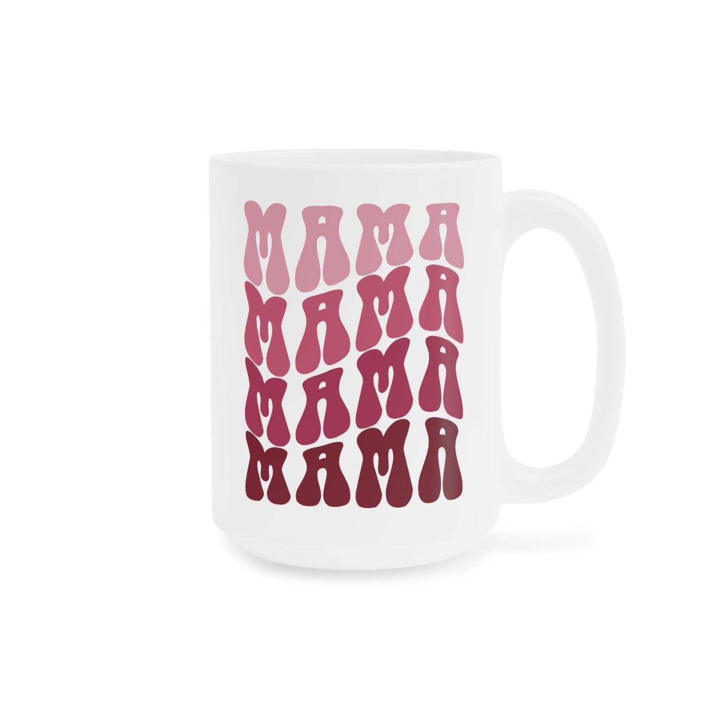 Ceramic Mug- Pink MAMA Print