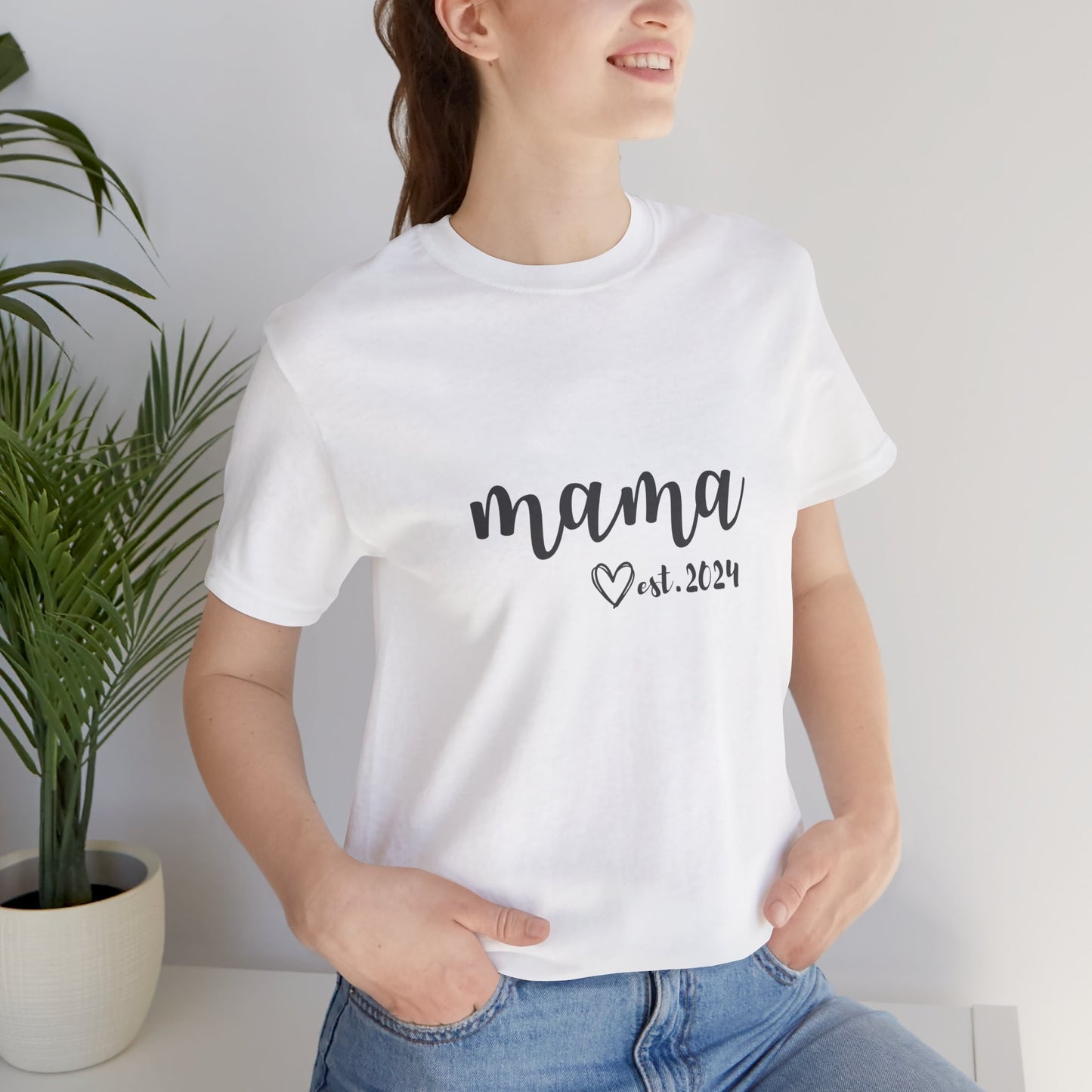 Unisex Jersey Short Sleeve Tee- MAMA EST 2024