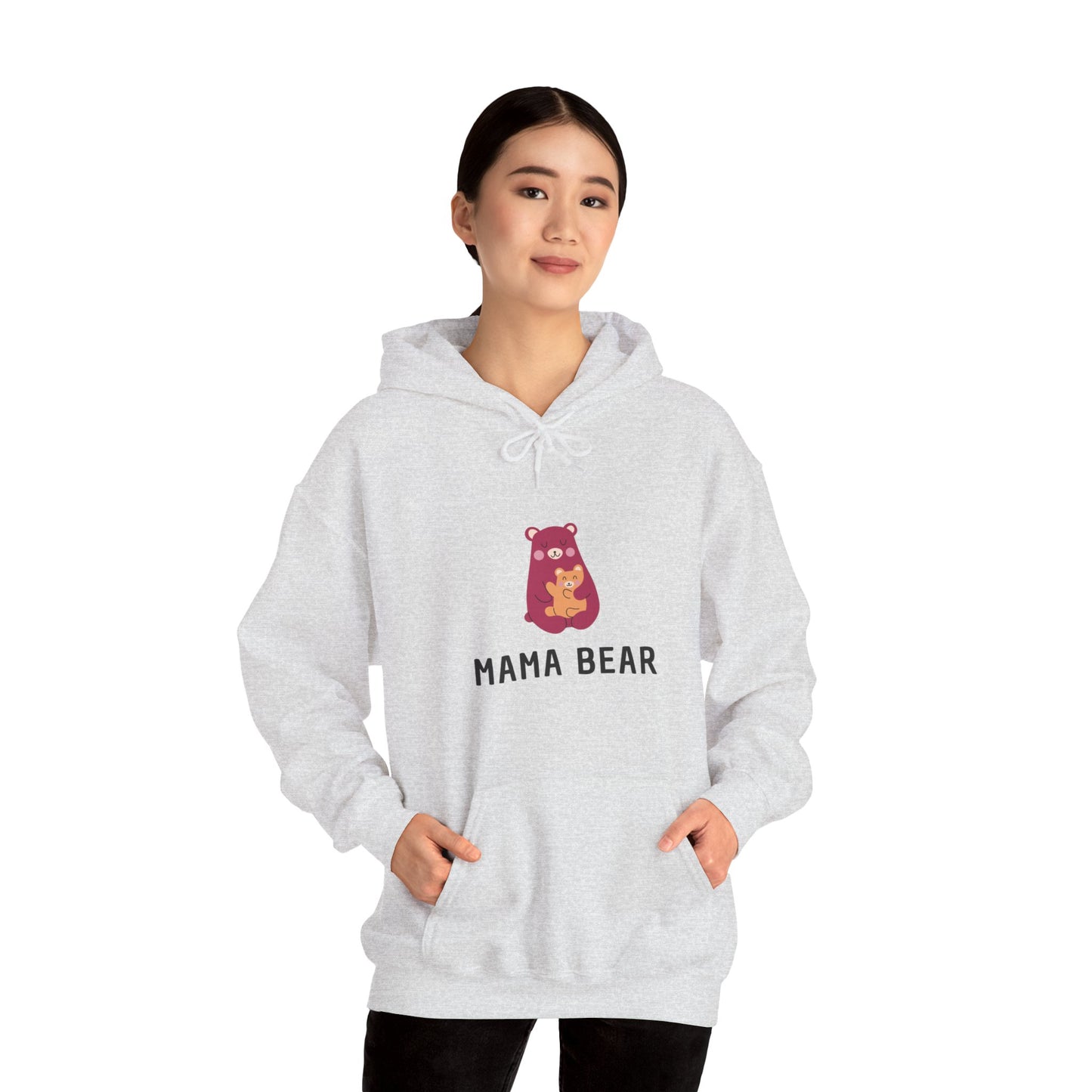 Unisex Hooded Sweatshirt- Pink Mama Bear