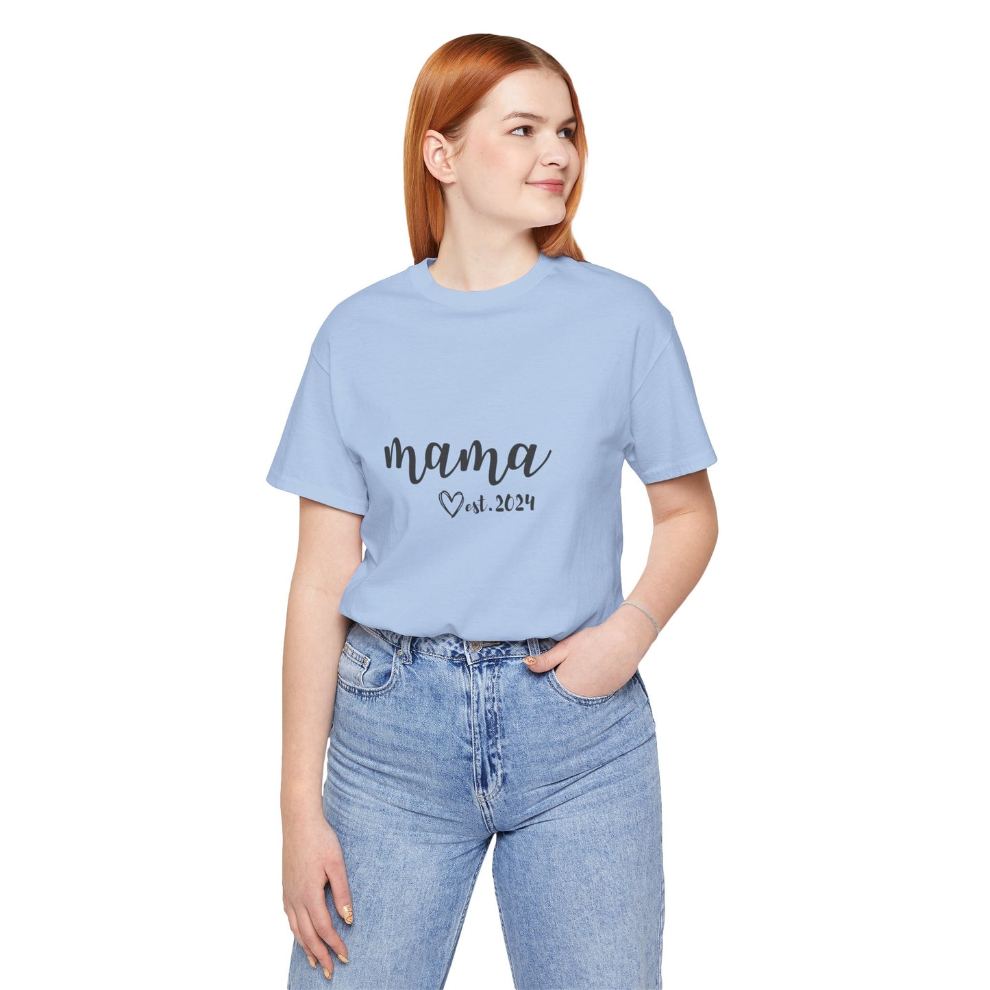 Unisex Jersey Short Sleeve Tee- MAMA EST 2024