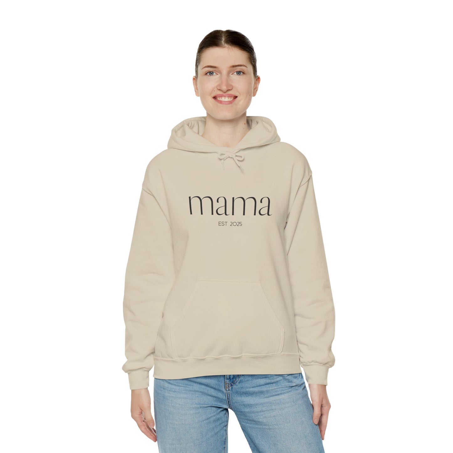 Unisex Hooded Sweatshirt- Mama Est 2025.