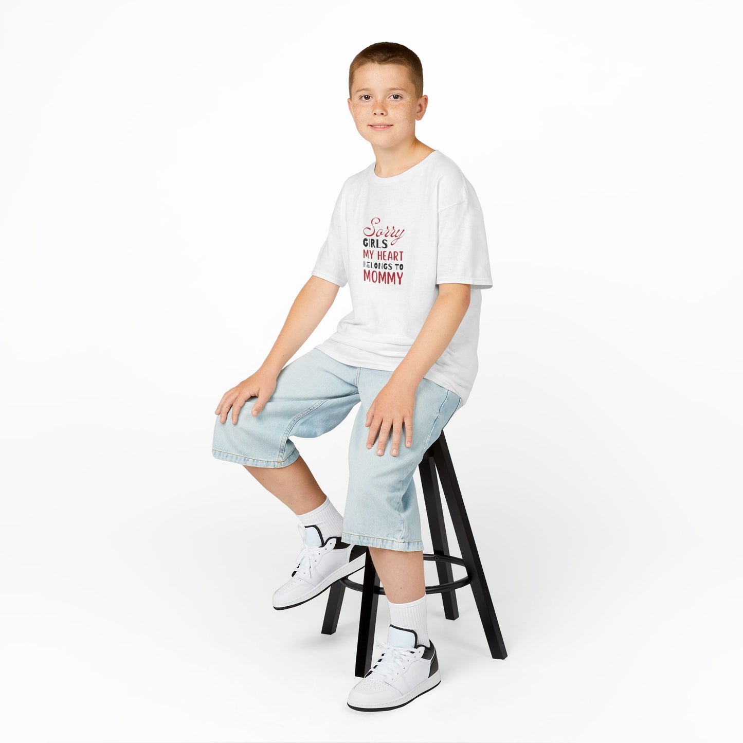 Kids Cotton Tshirt- Sorry Girls my Heart Belongs to Mommy
