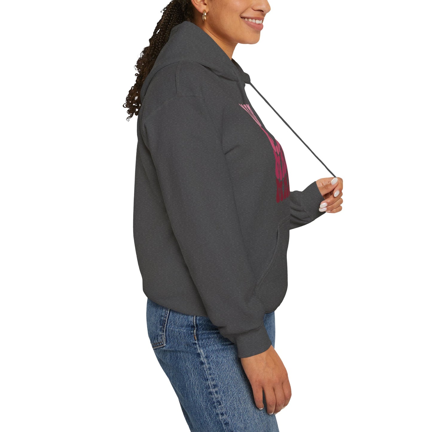 Unisex Hooded Sweatshirt- Mama print in pink