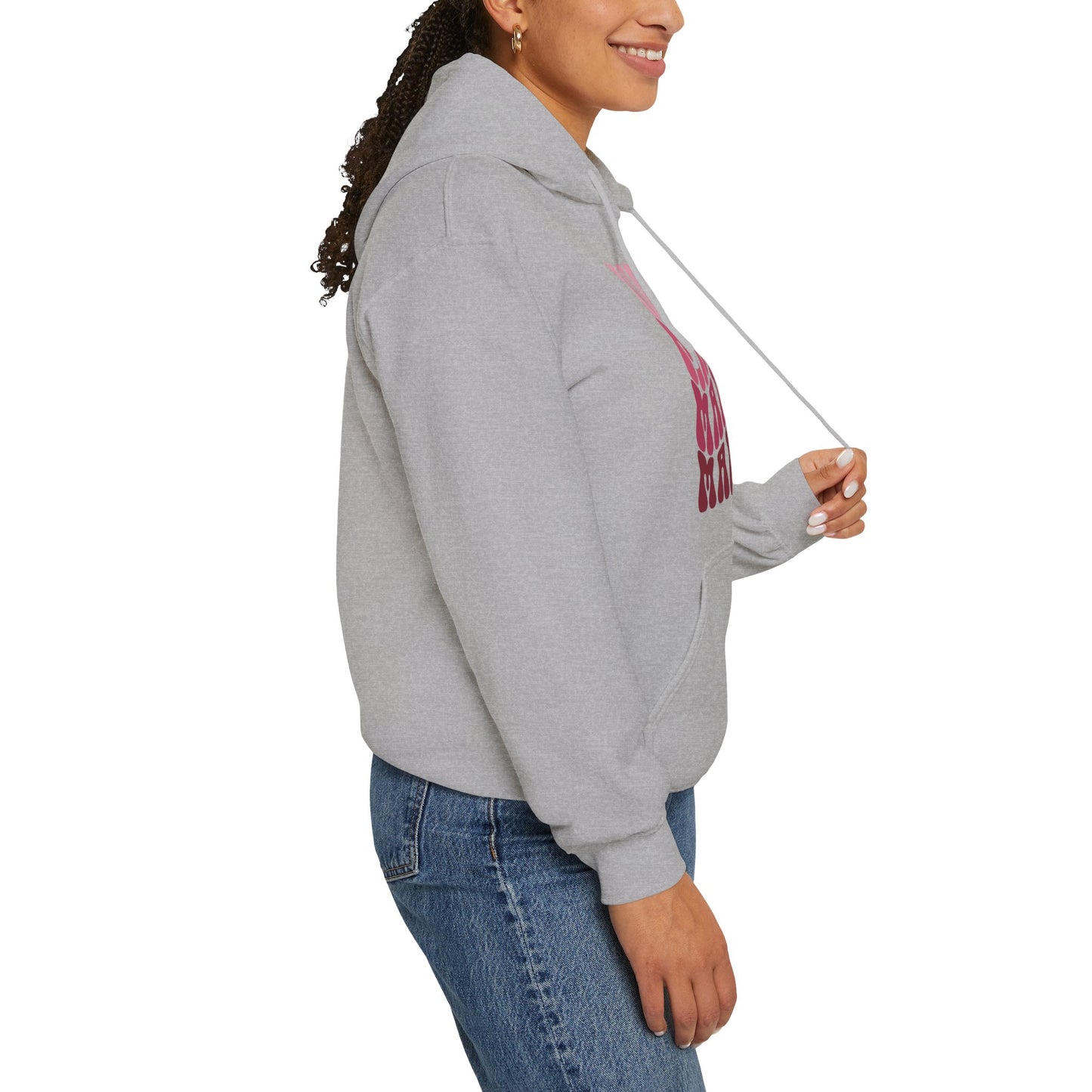 Unisex Hooded Sweatshirt- Mama print in pink