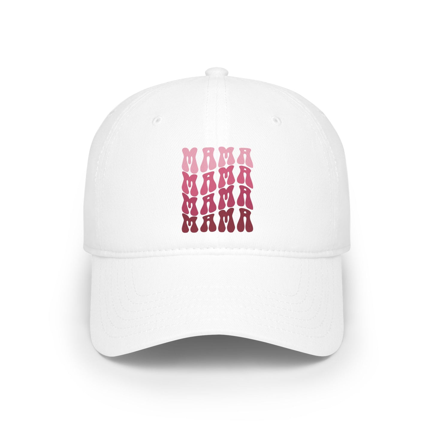 Low Profile Baseball Cap- Pink MAMA Print