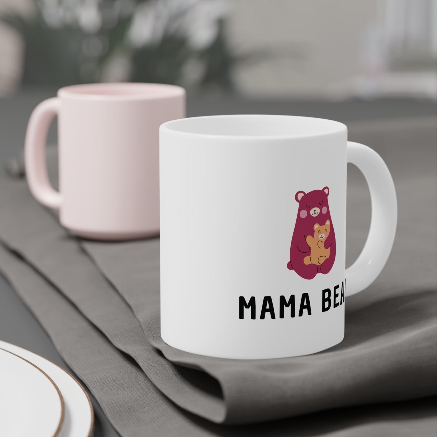 Ceramic Mug- Pink Mama Bear