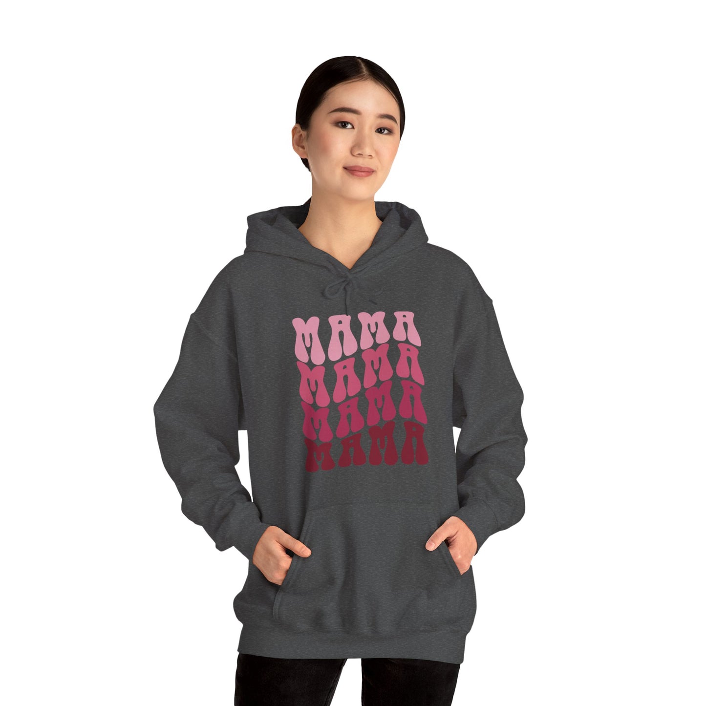 Unisex Hooded Sweatshirt- Mama print in pink