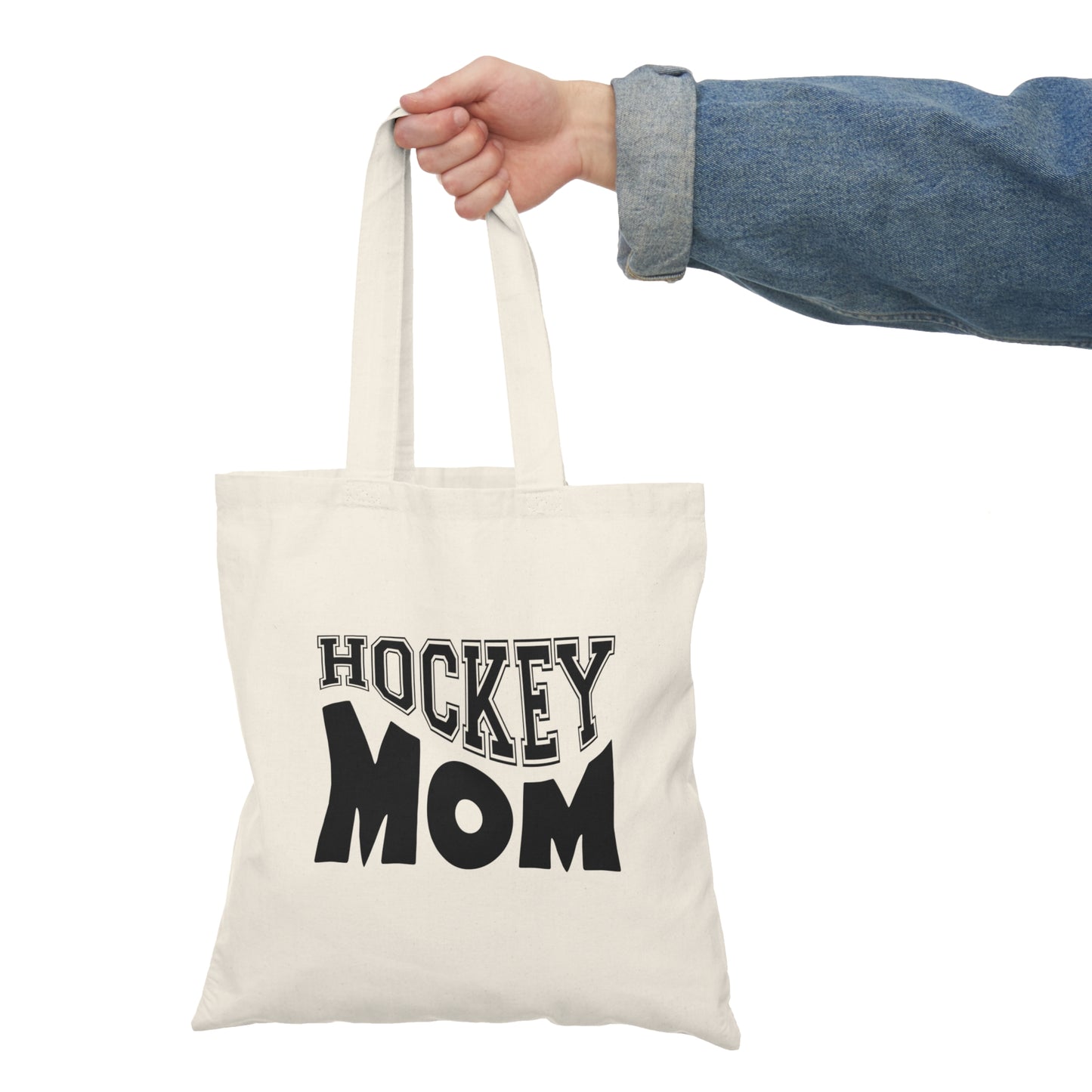 Natural Tote Bag - HOCKEY MOM