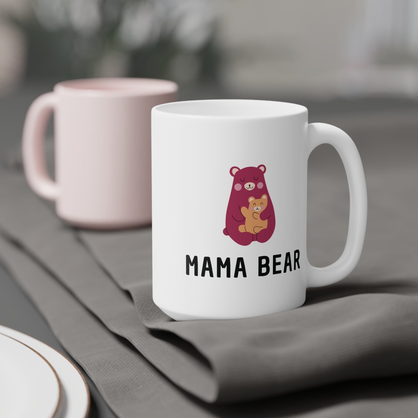 Ceramic Mug- Pink Mama Bear