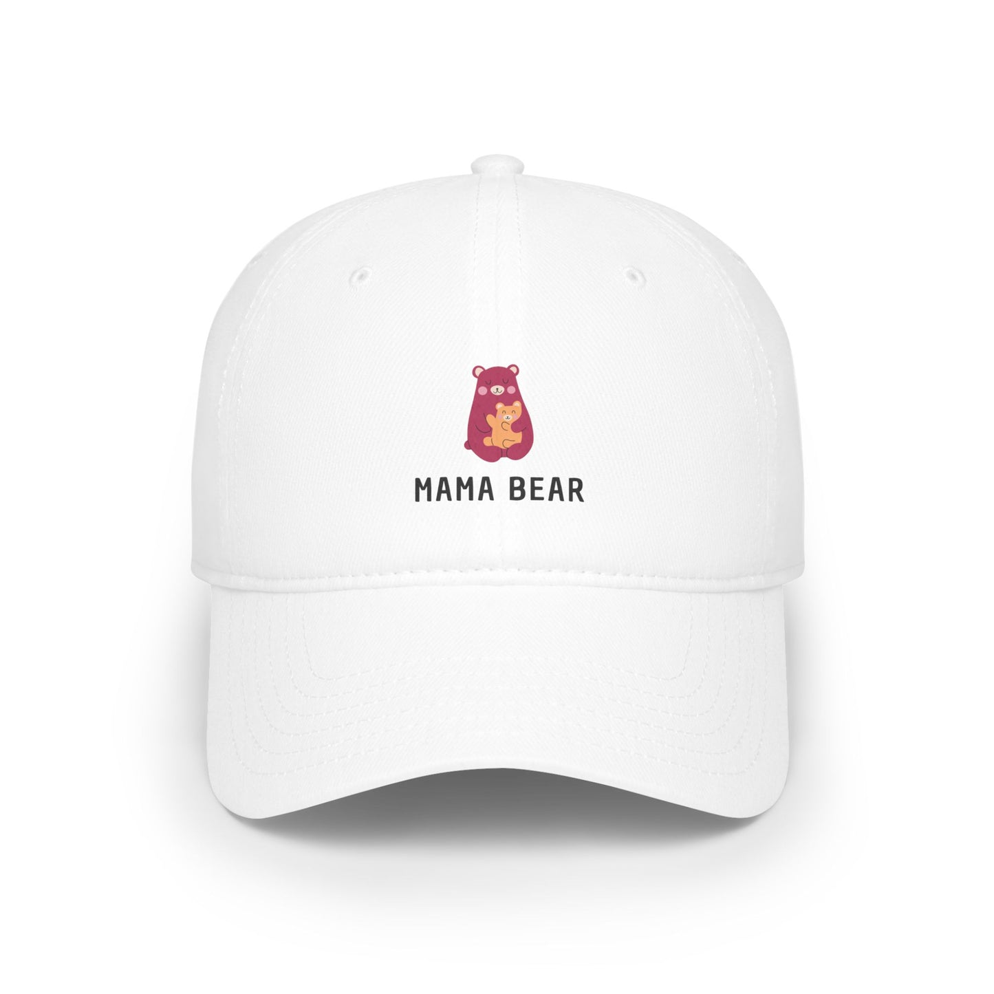 Low Profile Baseball Cap- Pink Mama Bear