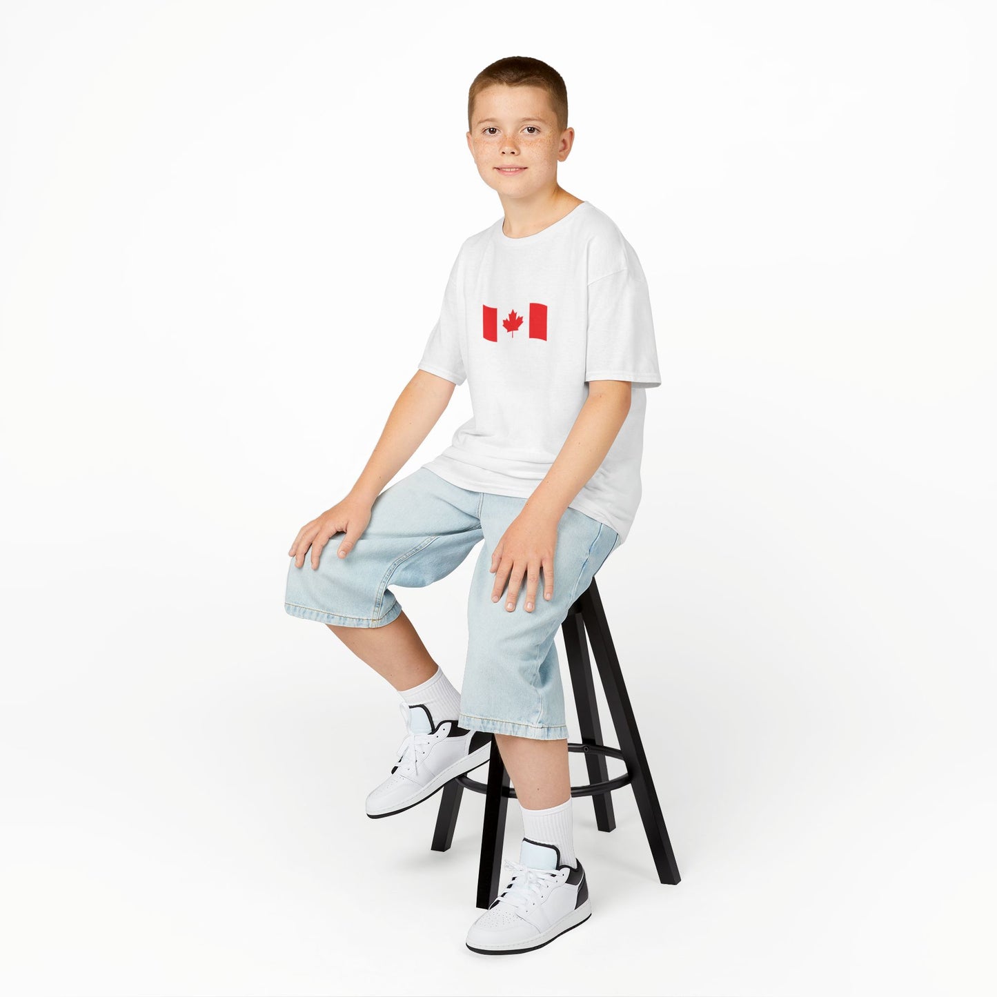 Kids Cotton Tshirt- Canadian Flag