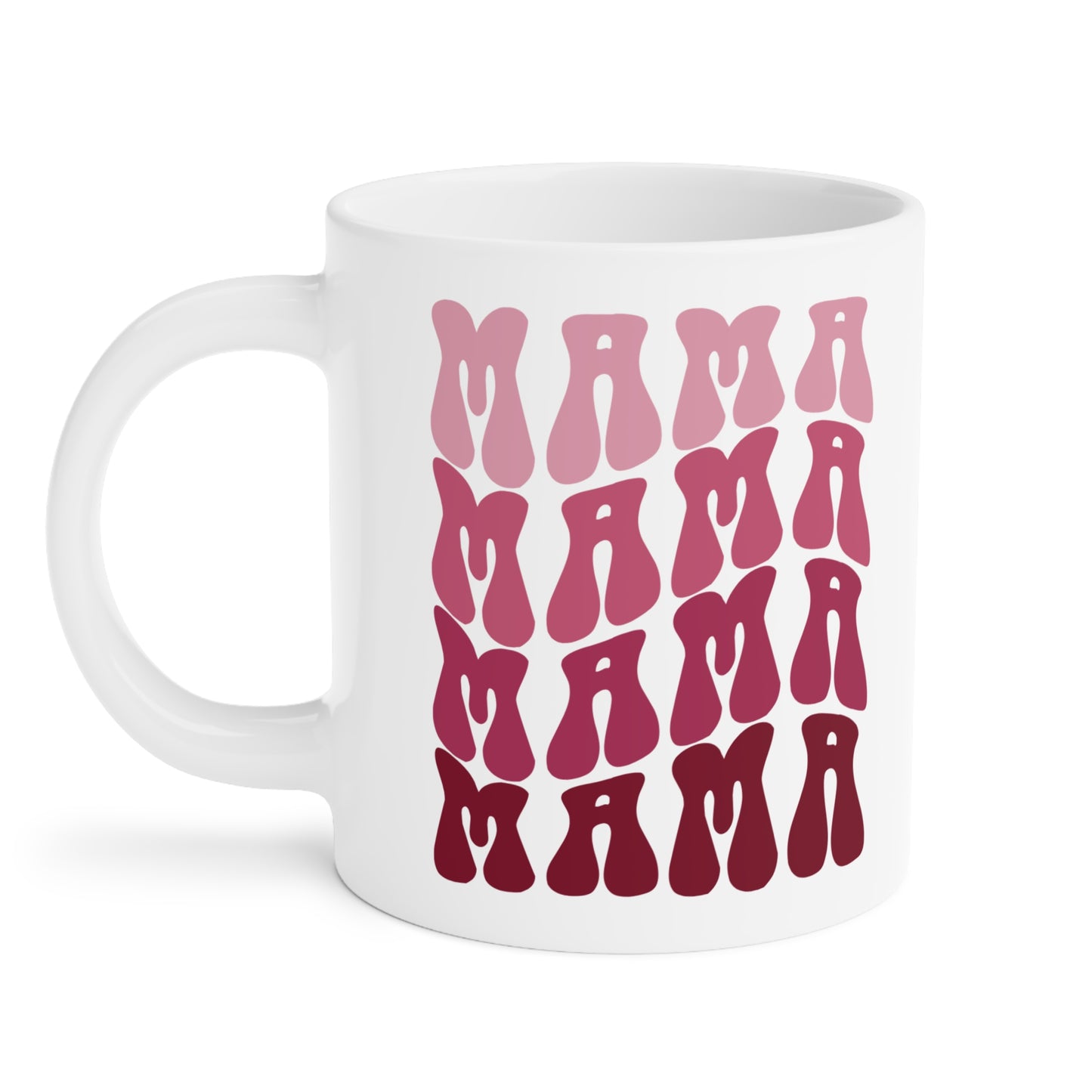 Ceramic Mug- Pink MAMA Print