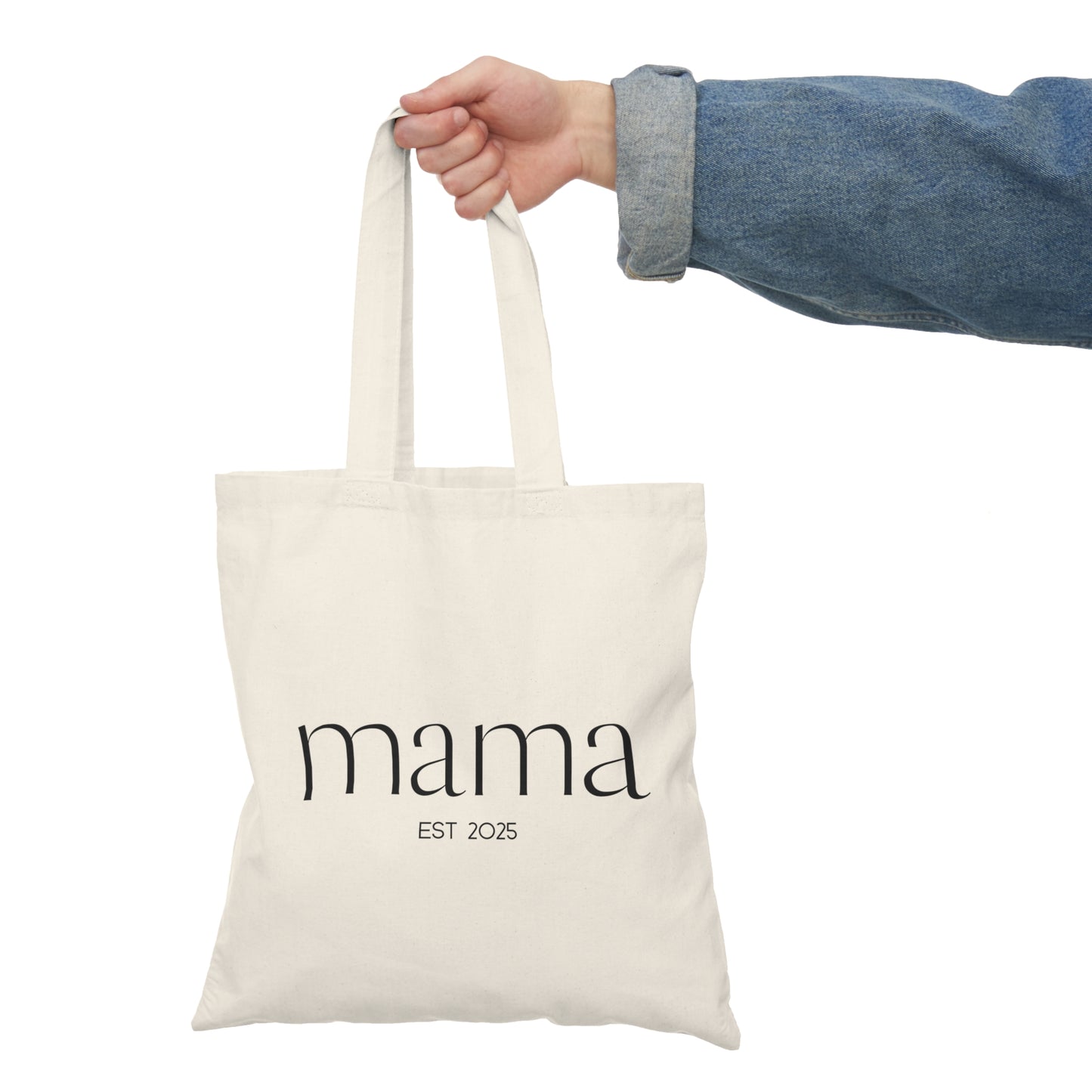 Natural Tote Bag - Mama Est 2025
