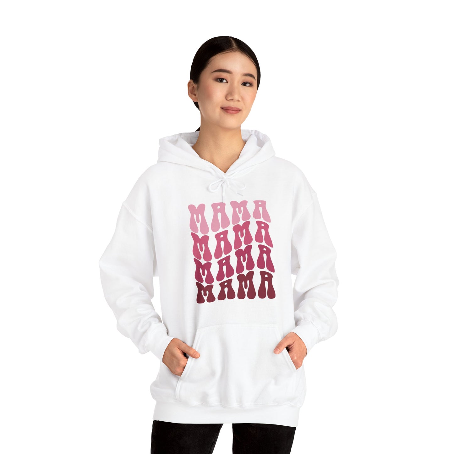 Unisex Hooded Sweatshirt- Mama print in pink