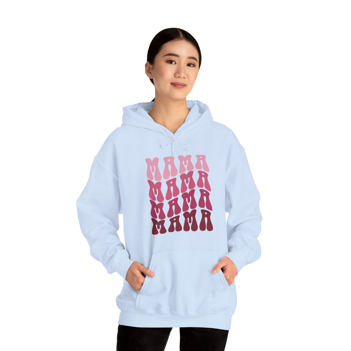 Unisex Hooded Sweatshirt- Mama print in pink