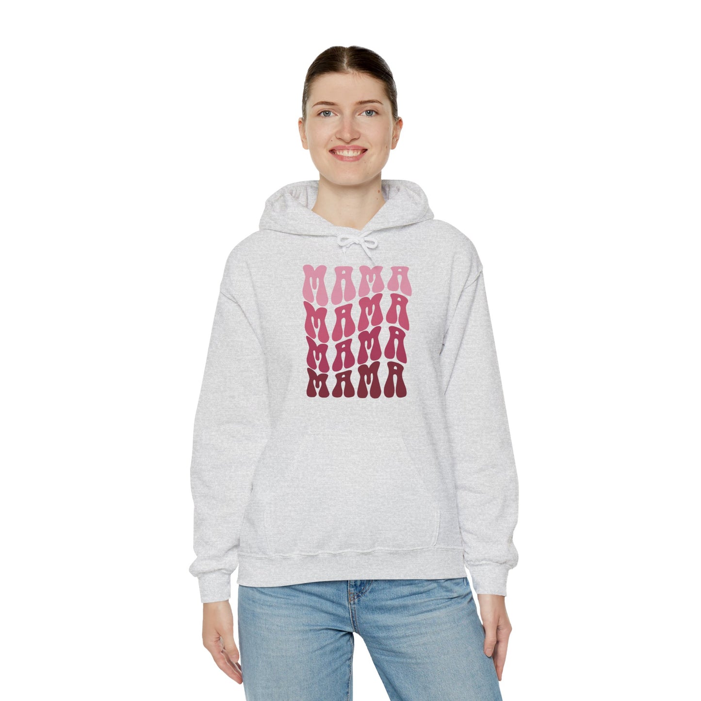 Unisex Hooded Sweatshirt- Mama print in pink