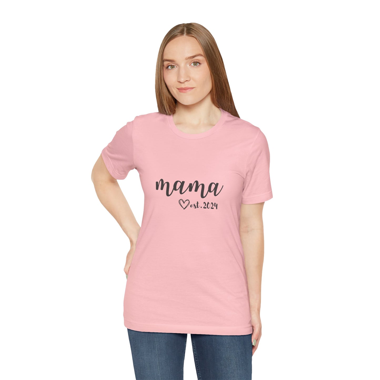 Unisex Jersey Short Sleeve Tee- MAMA EST 2024
