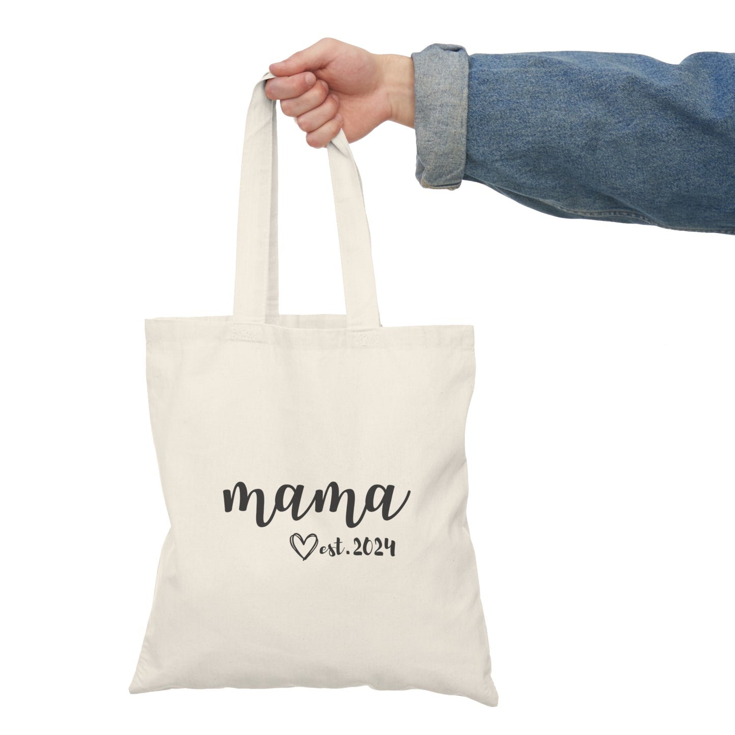 Natural Tote Bag - MAMA EST 2024