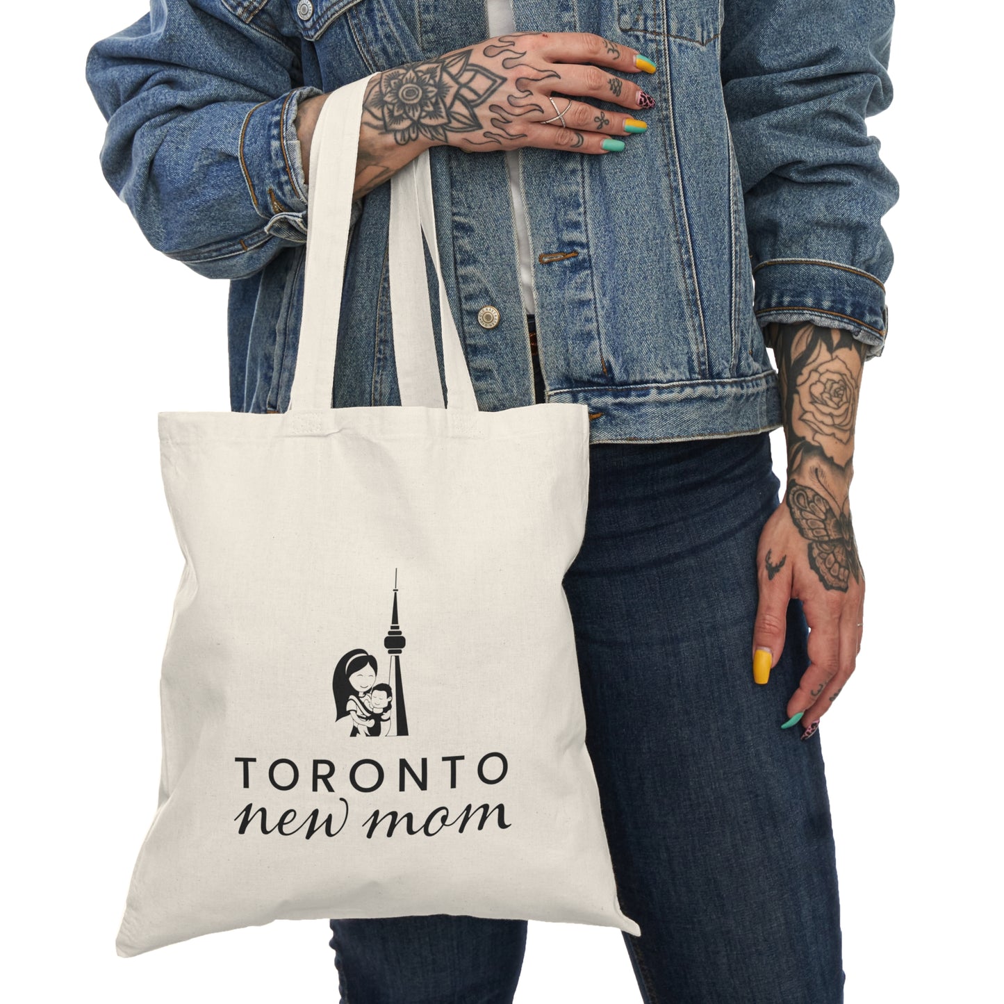 Natural Tote Bag - Toronto New Mom Print