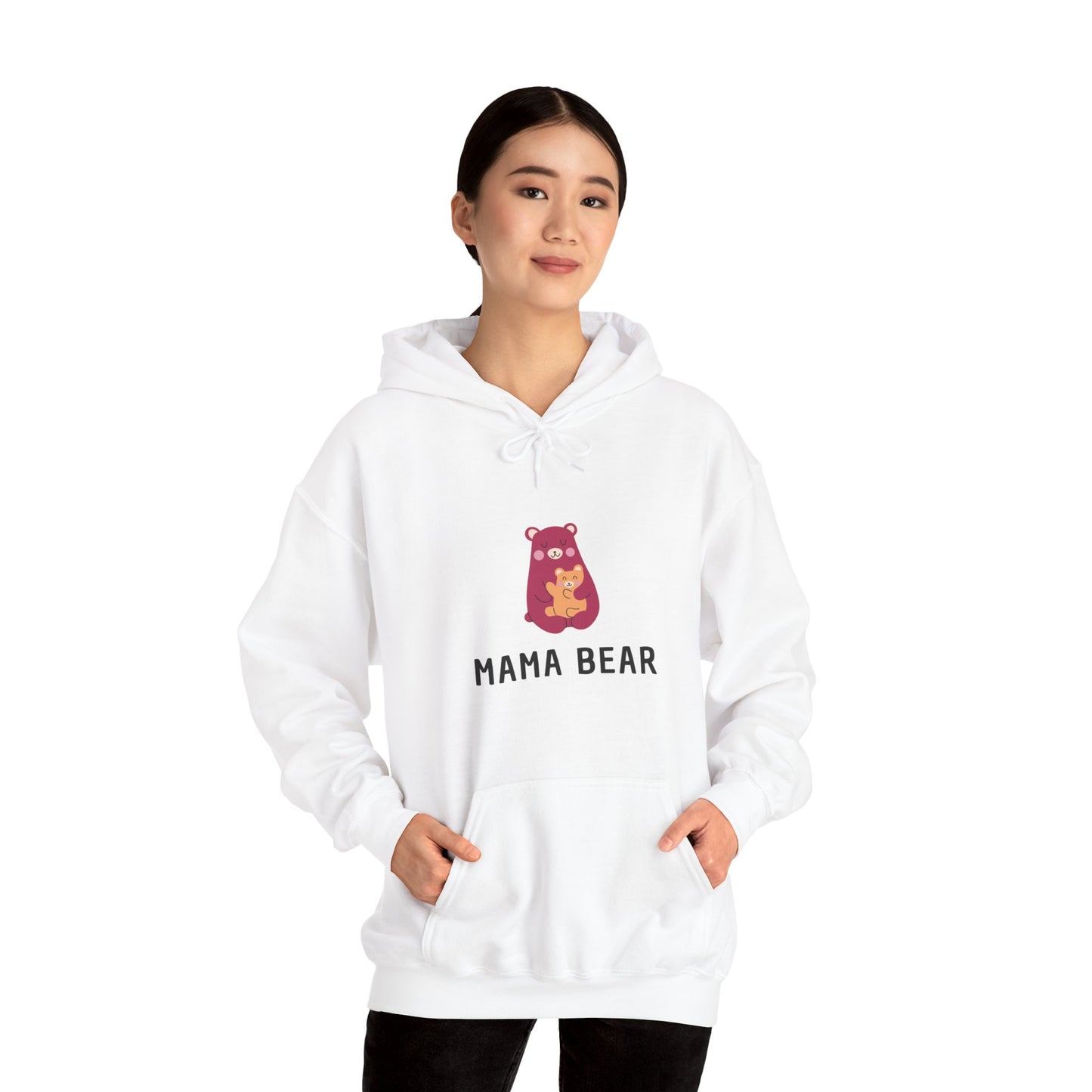 Unisex Hooded Sweatshirt- Pink Mama Bear