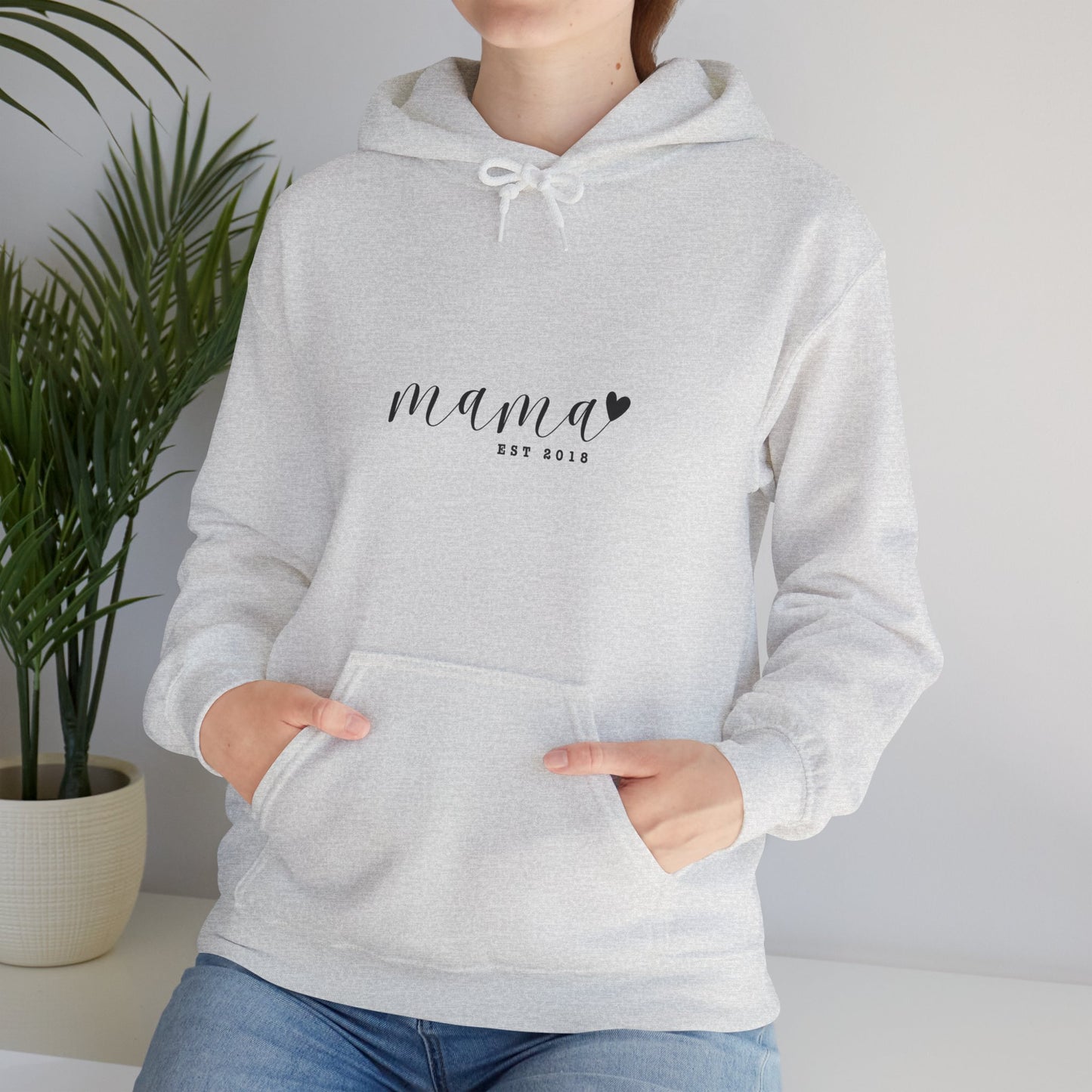Unisex Hooded Sweatshirt- MAMA EST 2018
