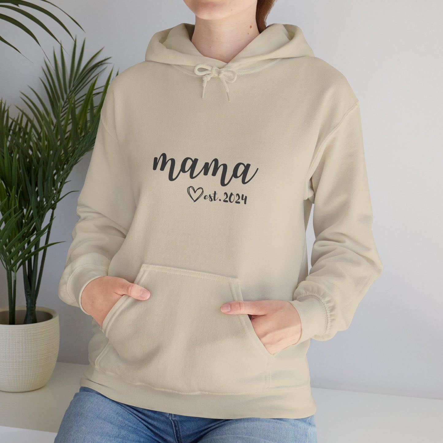 Unisex Hooded Sweatshirt- MAMA EST 2024