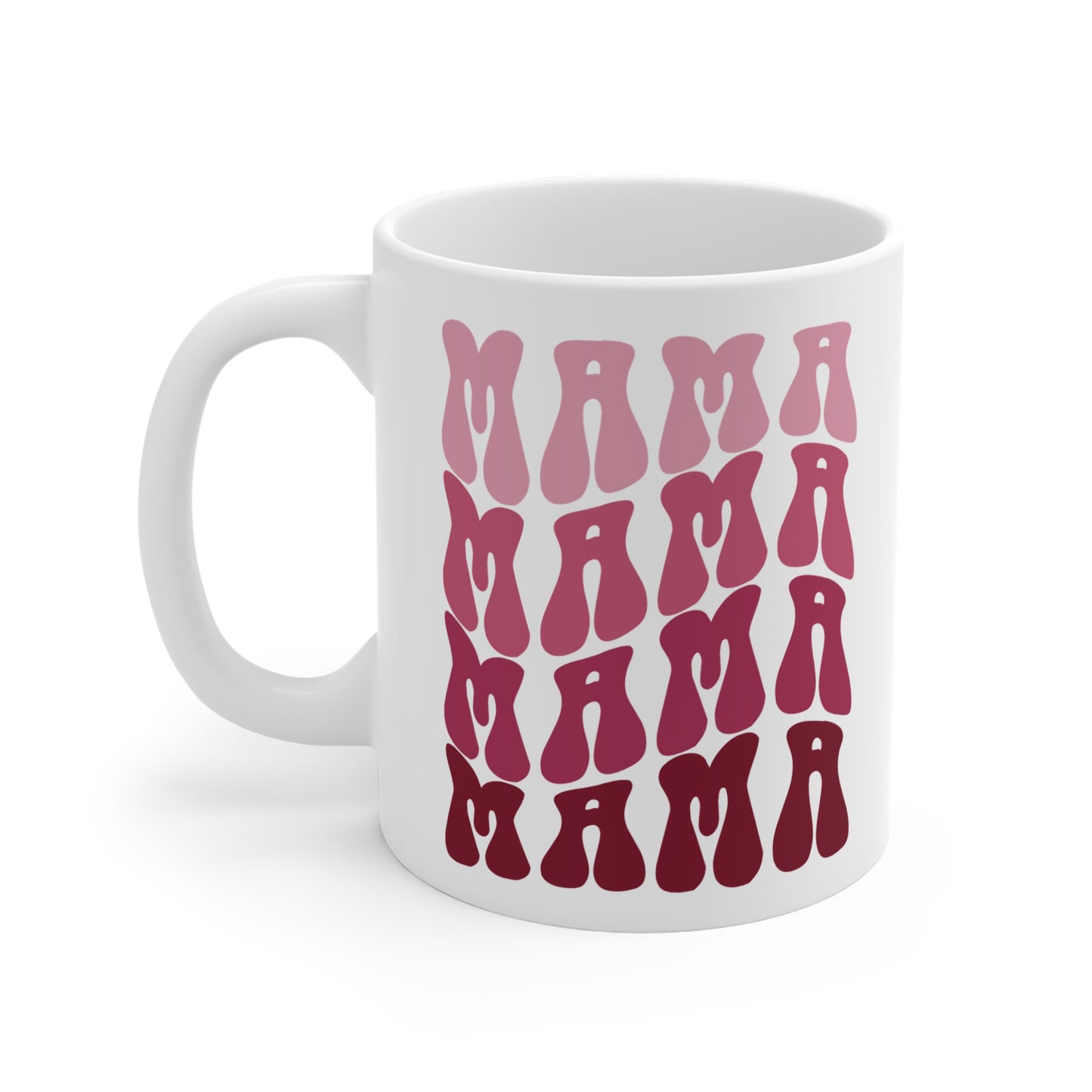Ceramic Mug- Pink MAMA Print