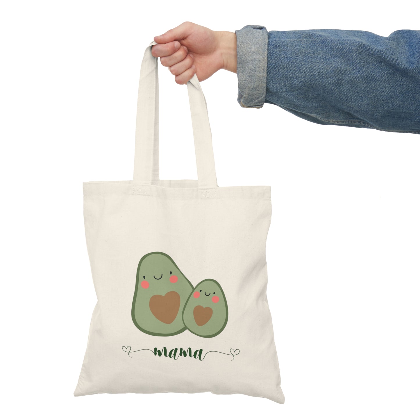 Natural Tote Bag - Avocado Print