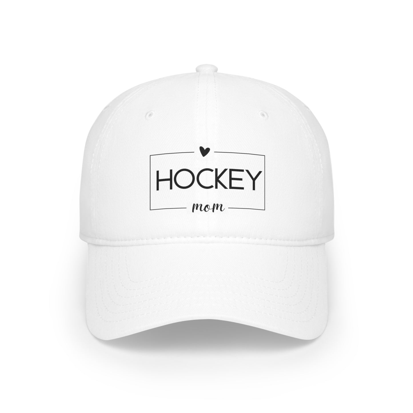 Low Profile Baseball Cap- Hockey Mom Print