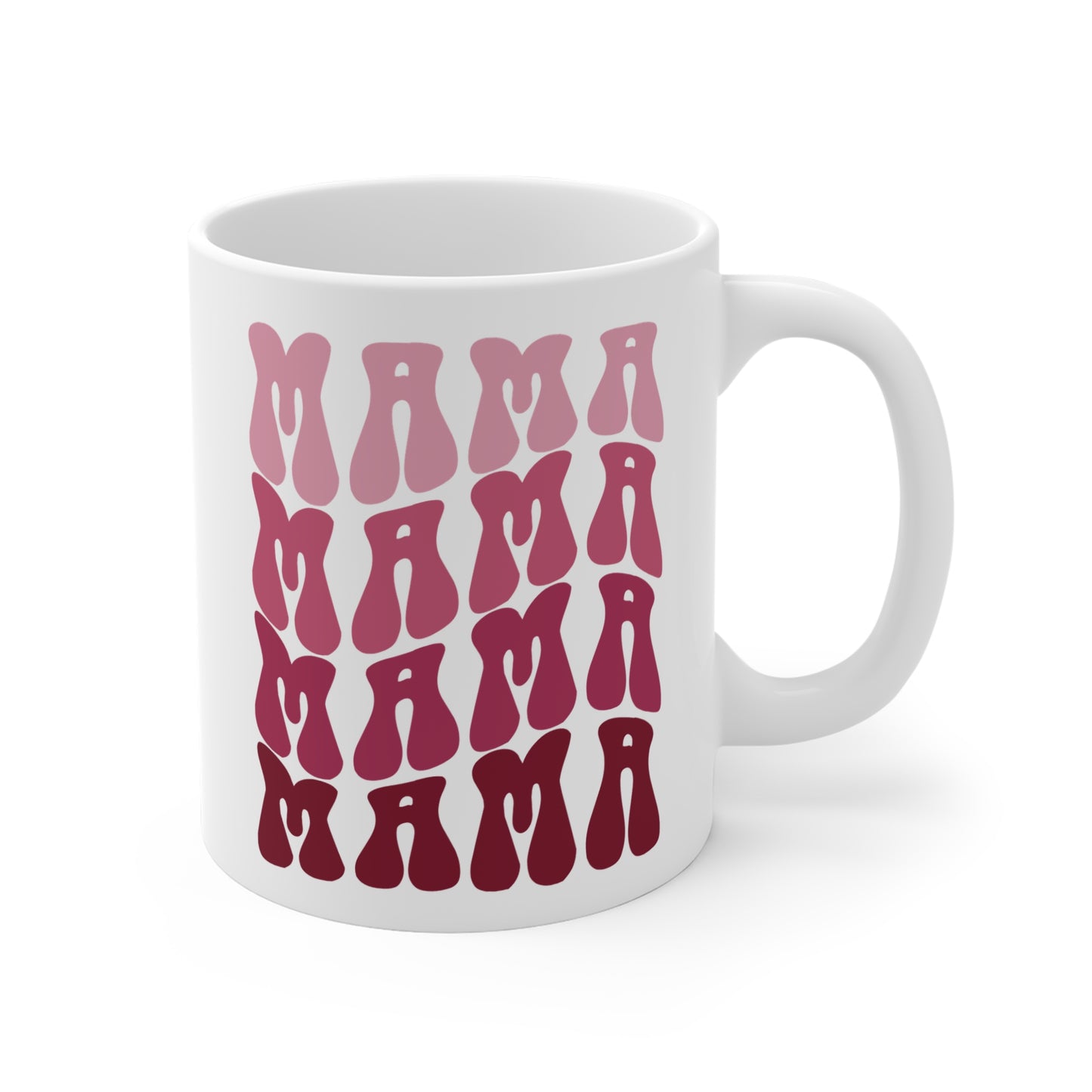 Ceramic Mug- Pink MAMA Print