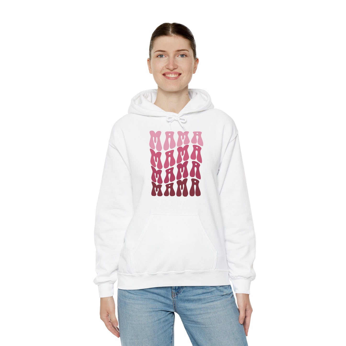 Unisex Hooded Sweatshirt- Mama print in pink