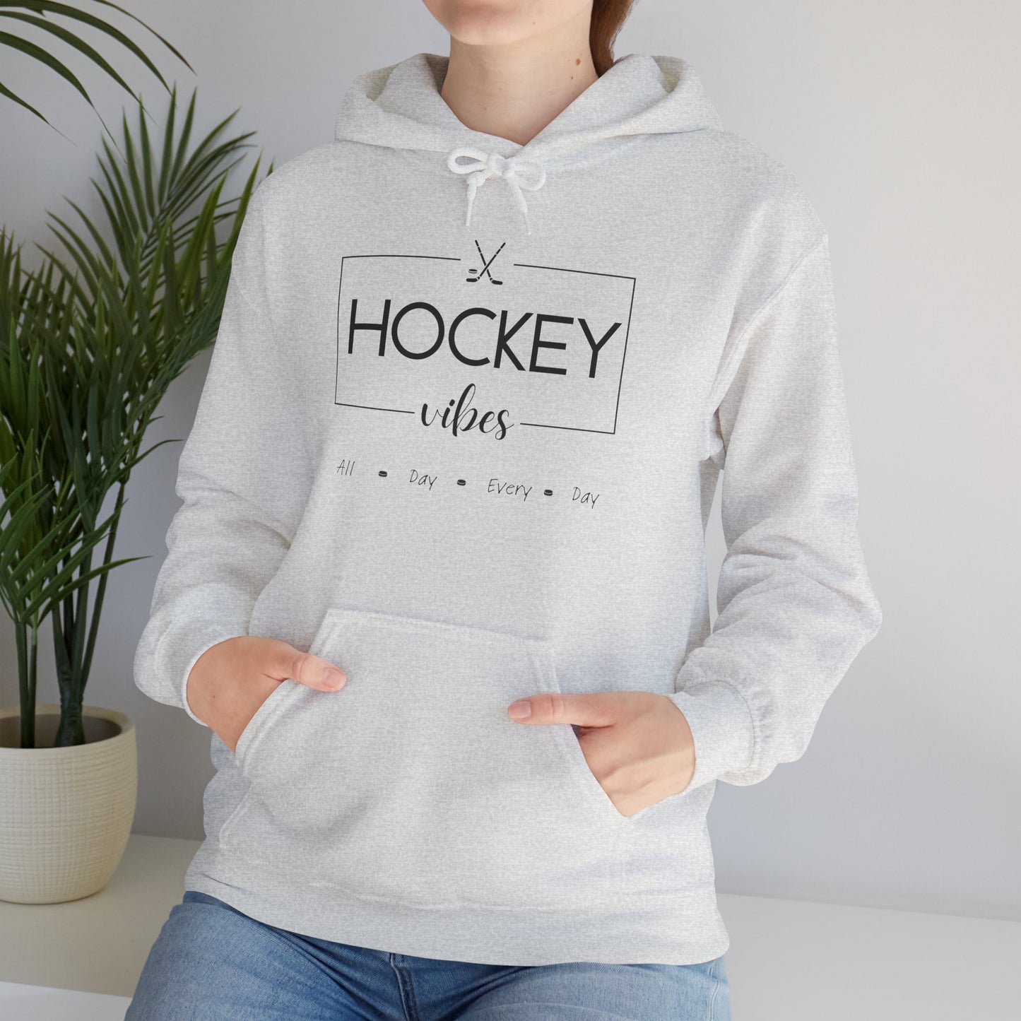 Unisex Hooded Sweatshirt-Hockey Vibes