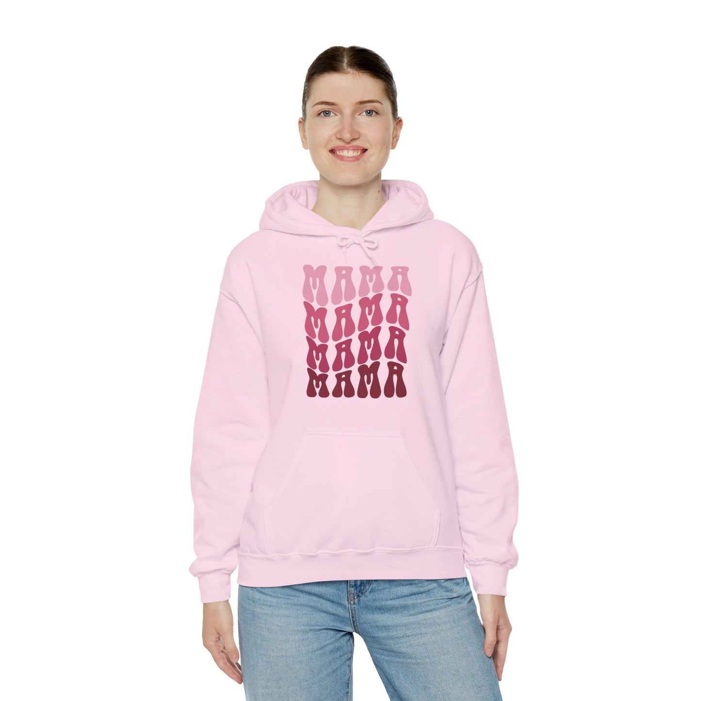 Unisex Hooded Sweatshirt- Mama print in pink
