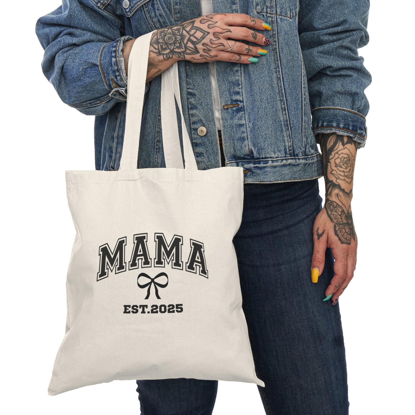 Natural Tote Bag - MAMA EST 2025