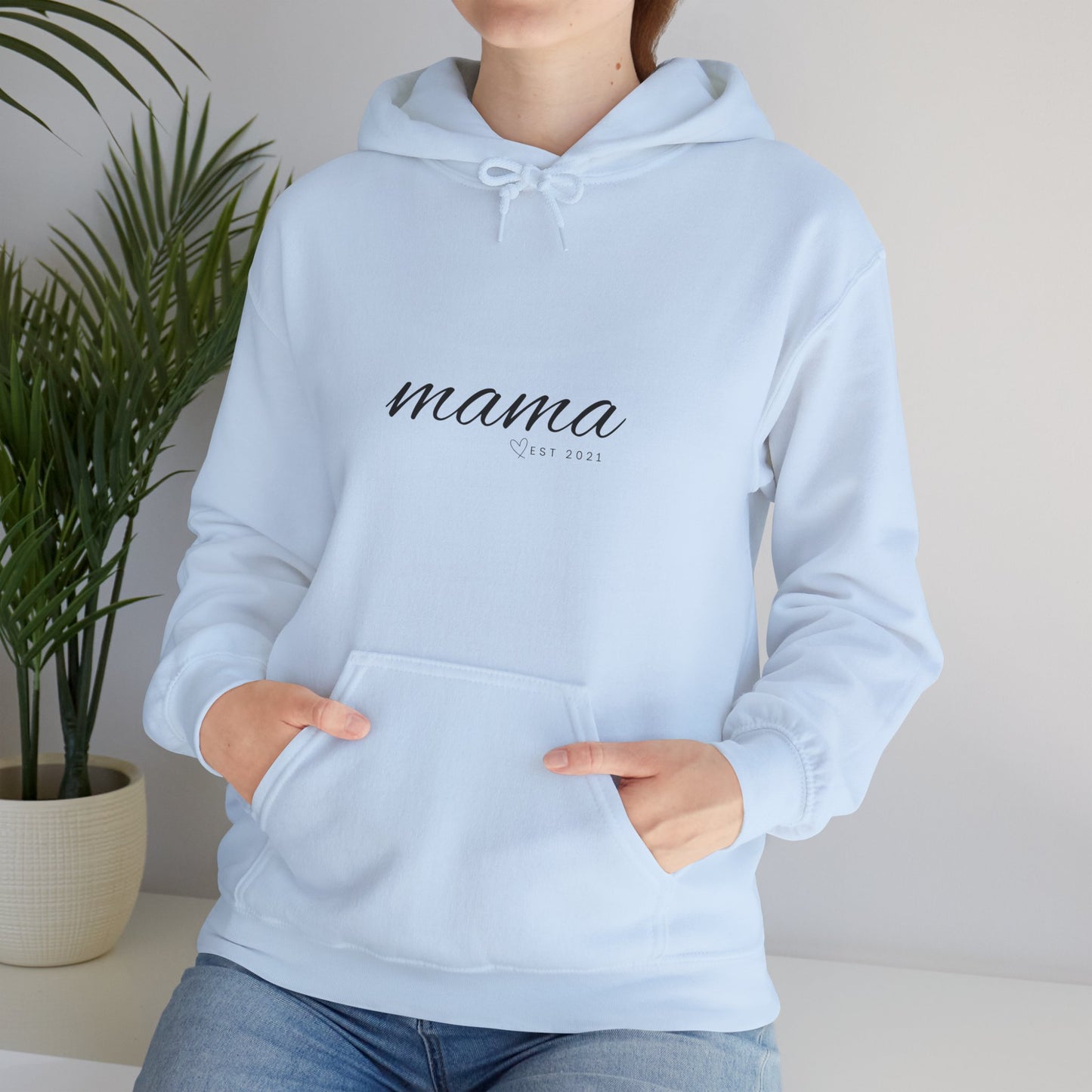 Unisex Hooded Sweatshirt- MAMA EST 2021