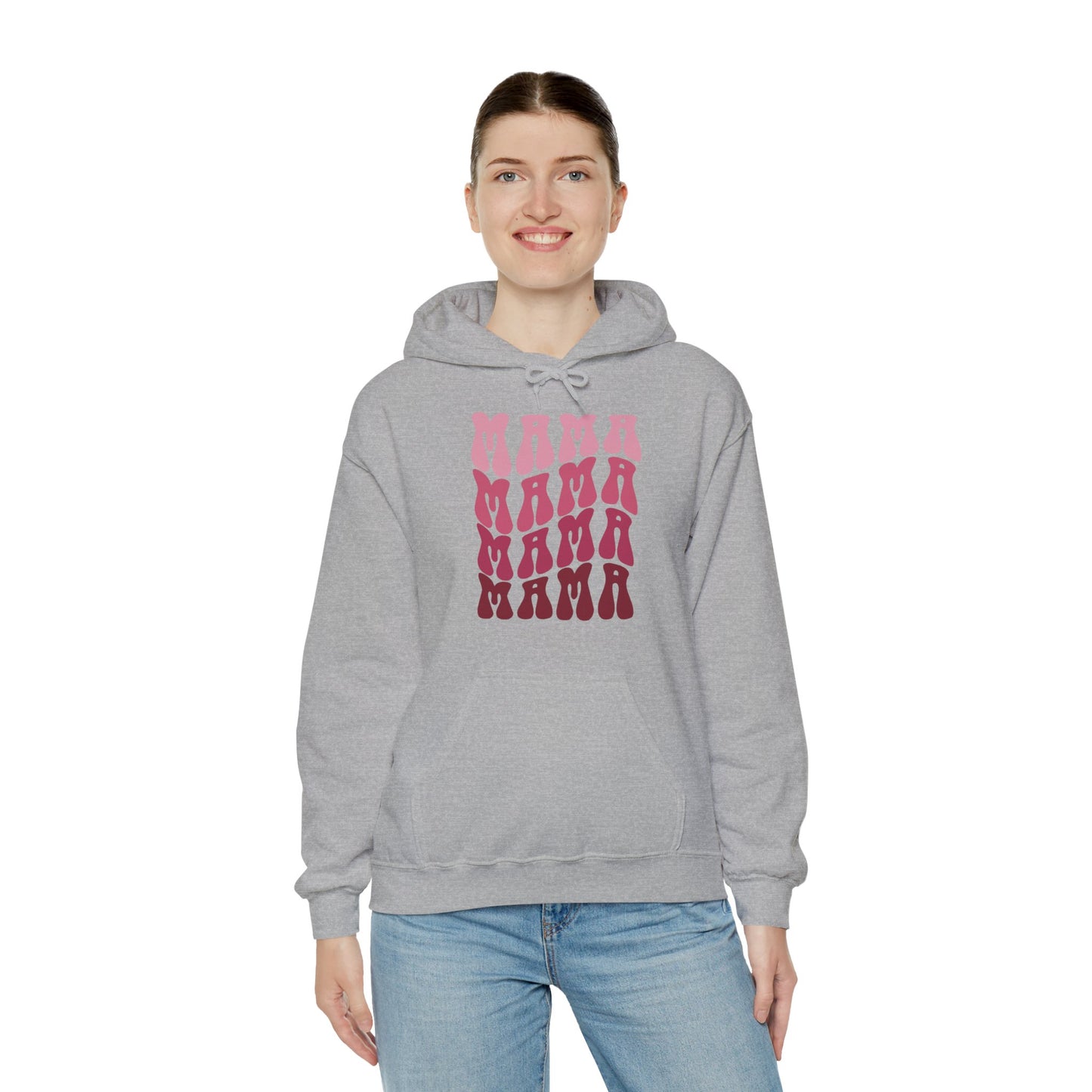 Unisex Hooded Sweatshirt- Mama print in pink