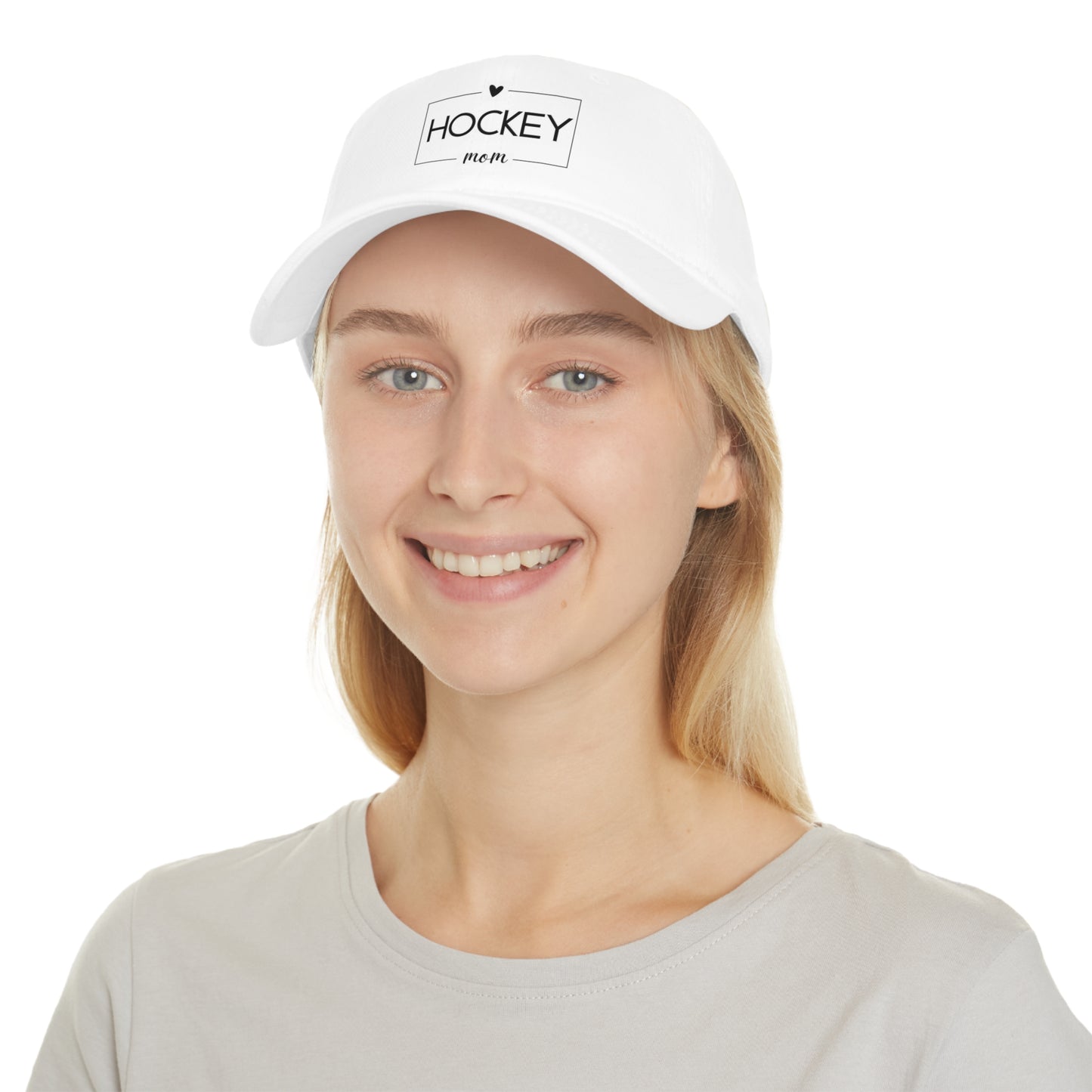 Low Profile Baseball Cap- Hockey Mom Print
