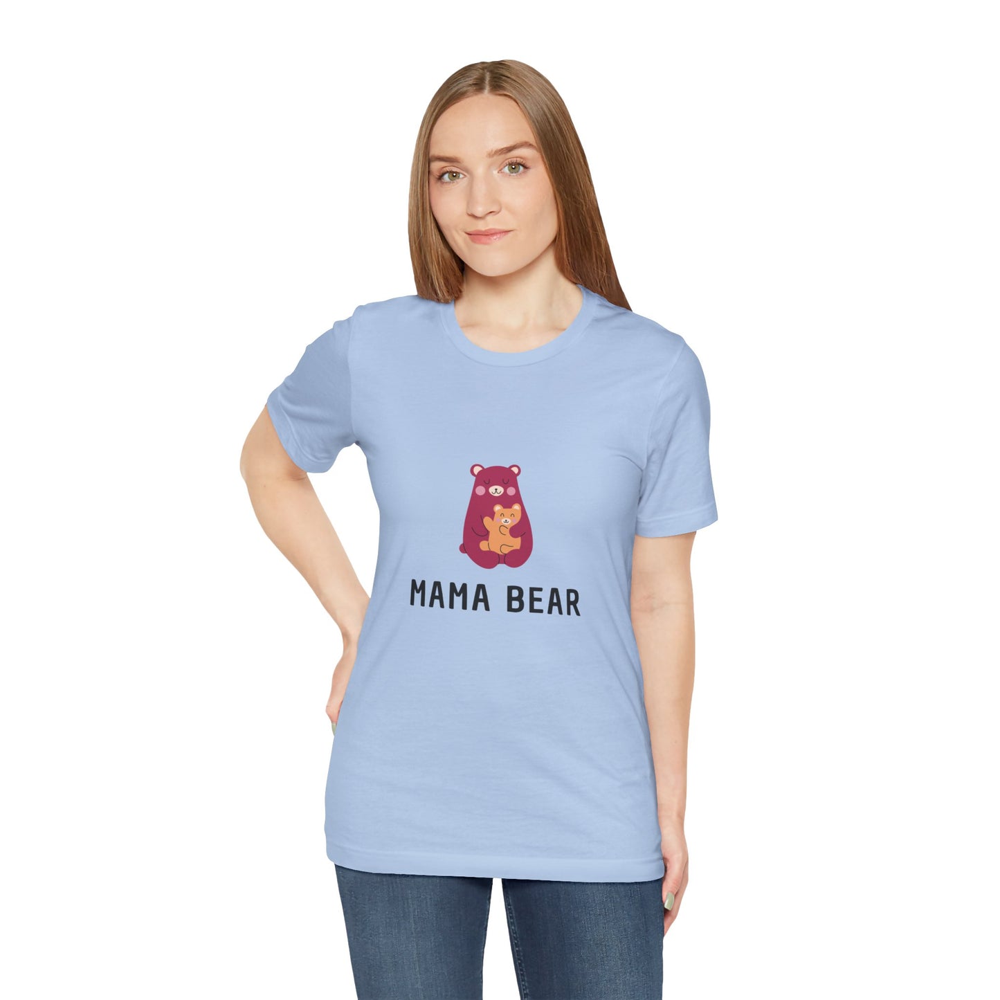 Unisex Jersey Short Sleeve Tee- Pink Mama Bear