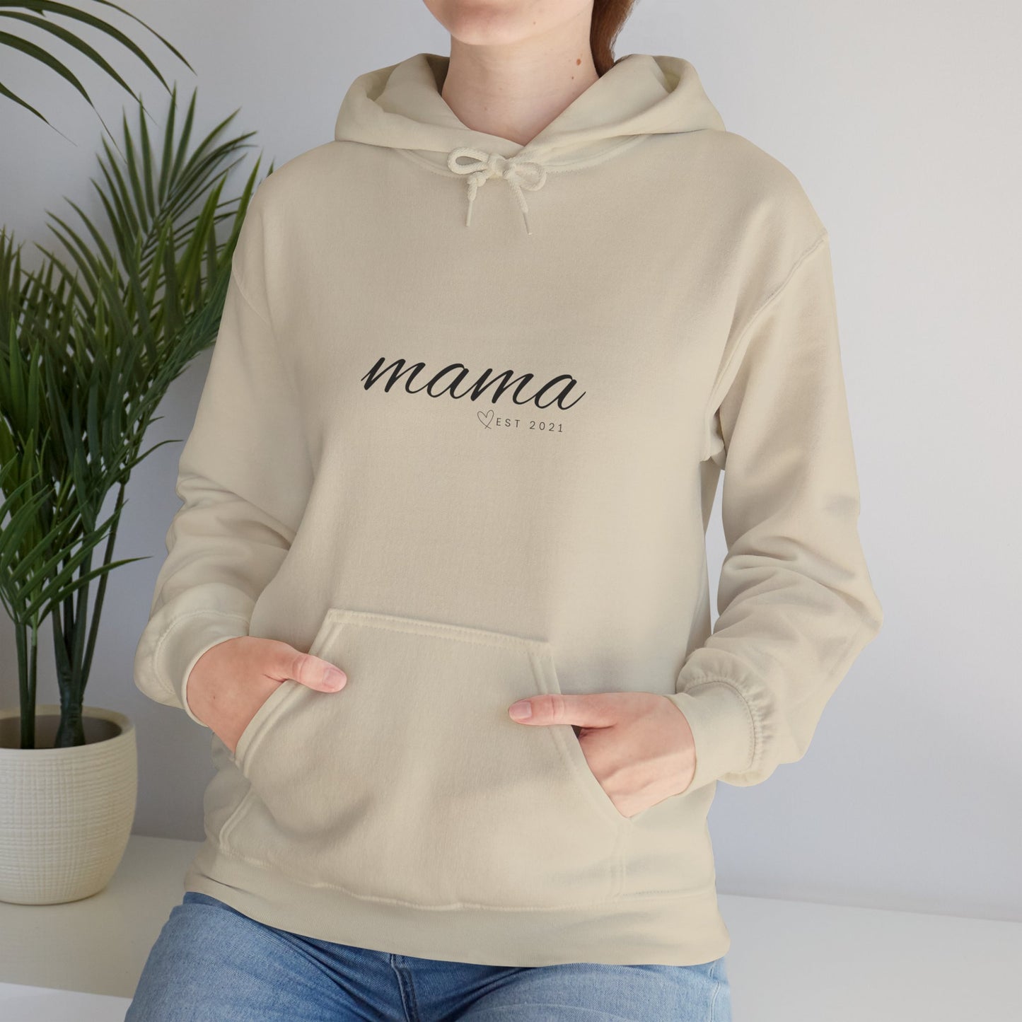 Unisex Hooded Sweatshirt- MAMA EST 2021