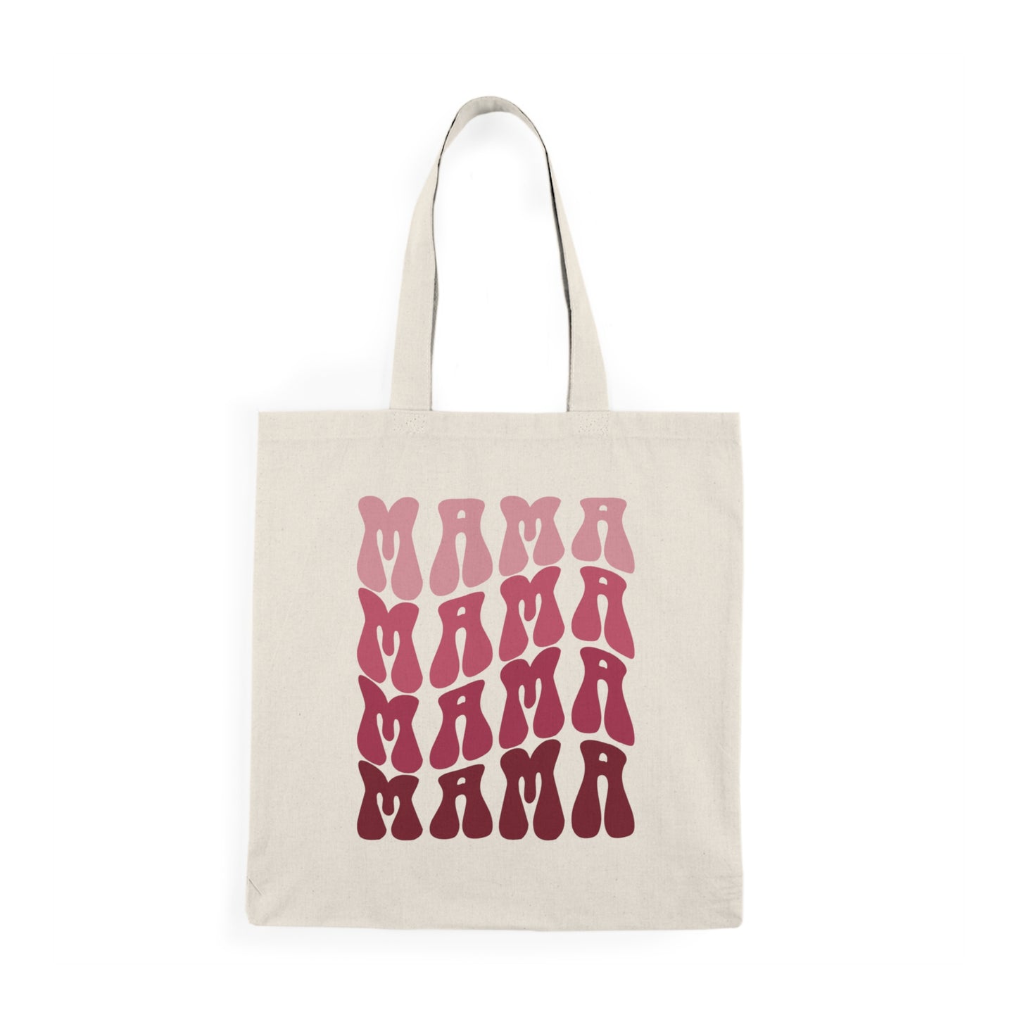 Natural Tote Bag - Pink MAMA Print