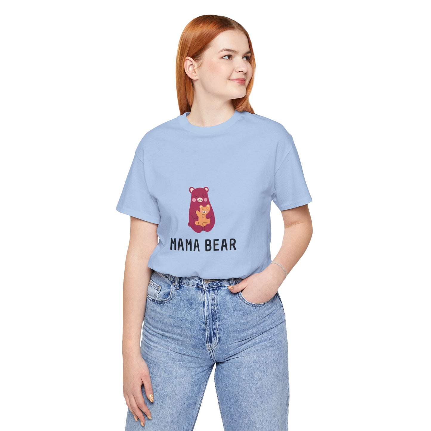 Unisex Jersey Short Sleeve Tee- Pink Mama Bear