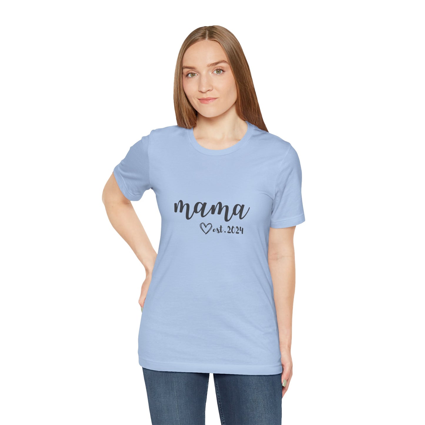 Unisex Jersey Short Sleeve Tee- MAMA EST 2024