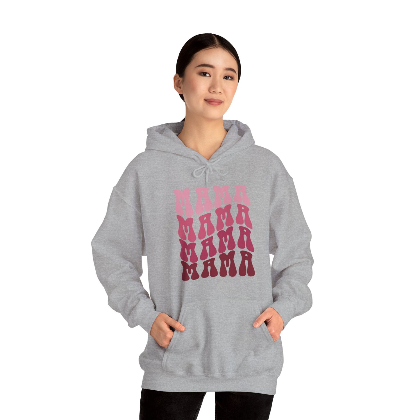 Unisex Hooded Sweatshirt- Mama print in pink
