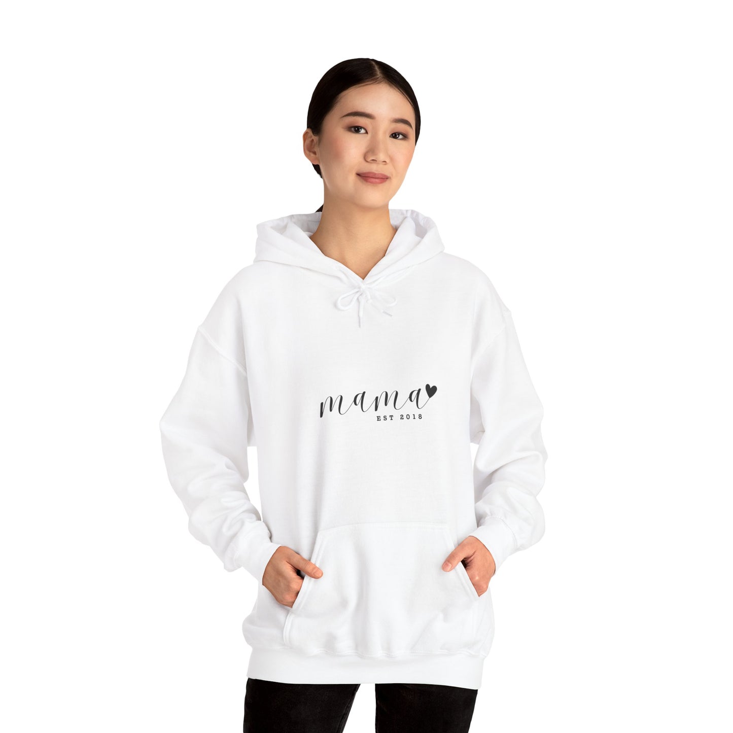 Unisex Hooded Sweatshirt- MAMA EST 2018