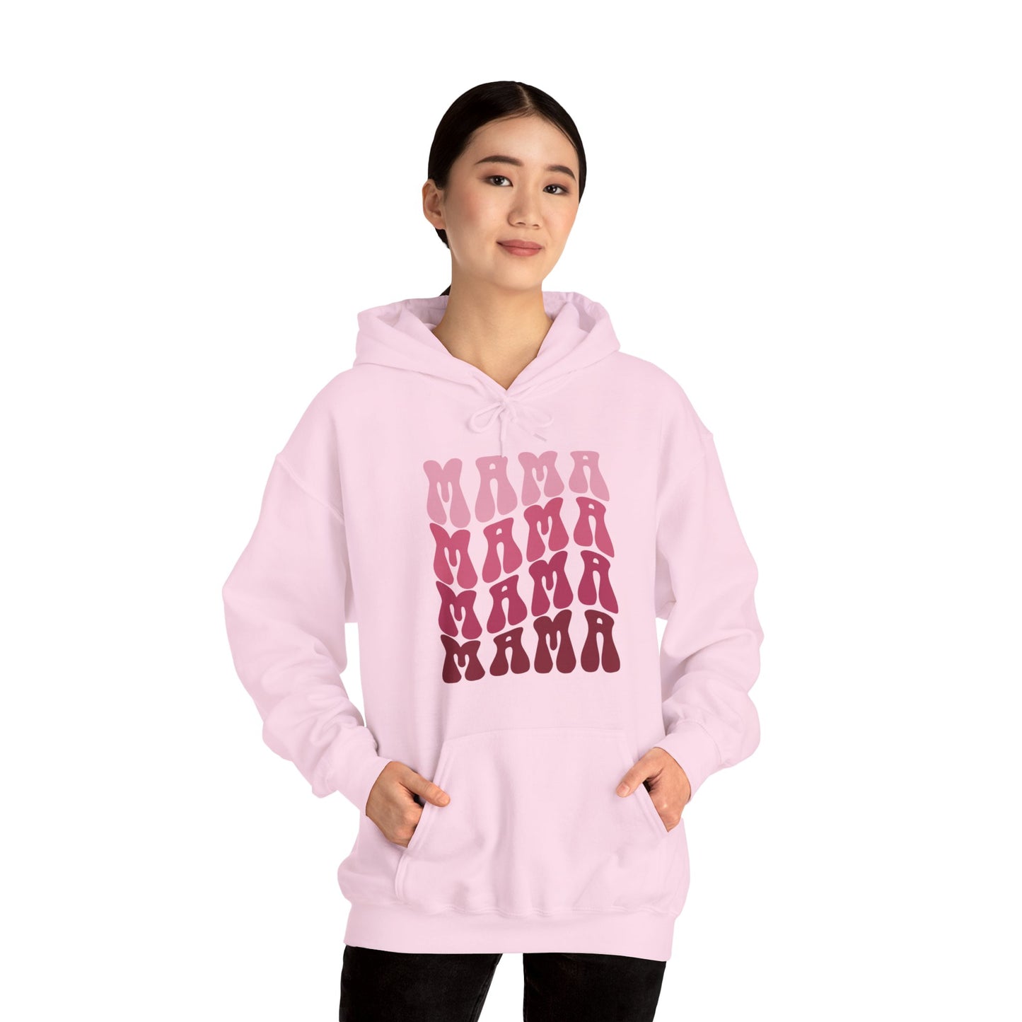 Unisex Hooded Sweatshirt- Mama print in pink