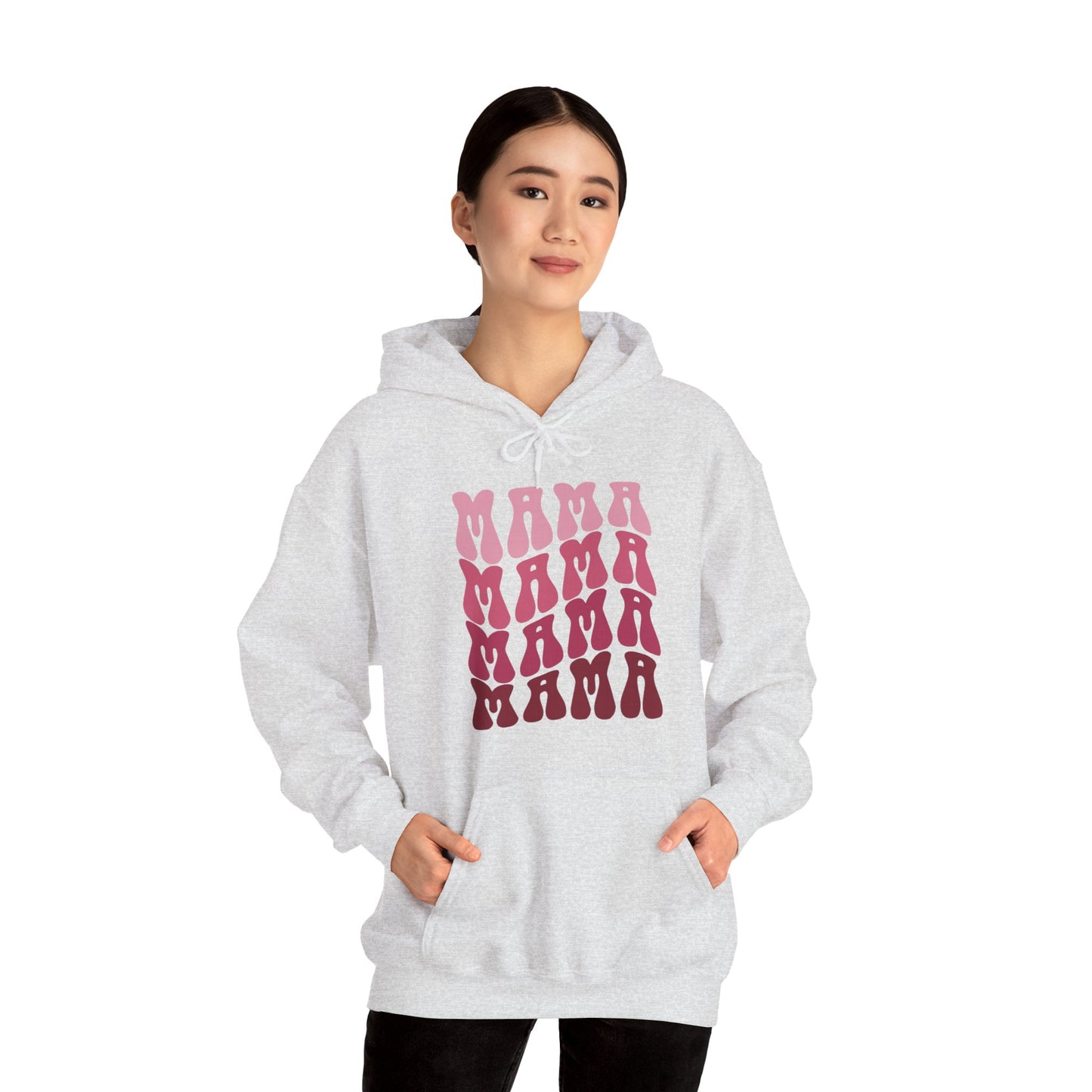 Unisex Hooded Sweatshirt- Mama print in pink