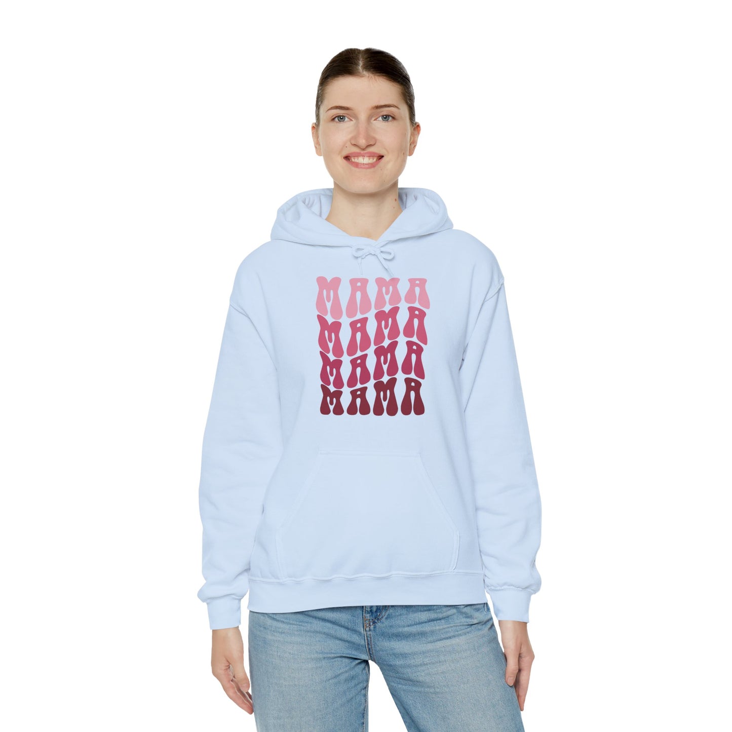 Unisex Hooded Sweatshirt- Mama print in pink