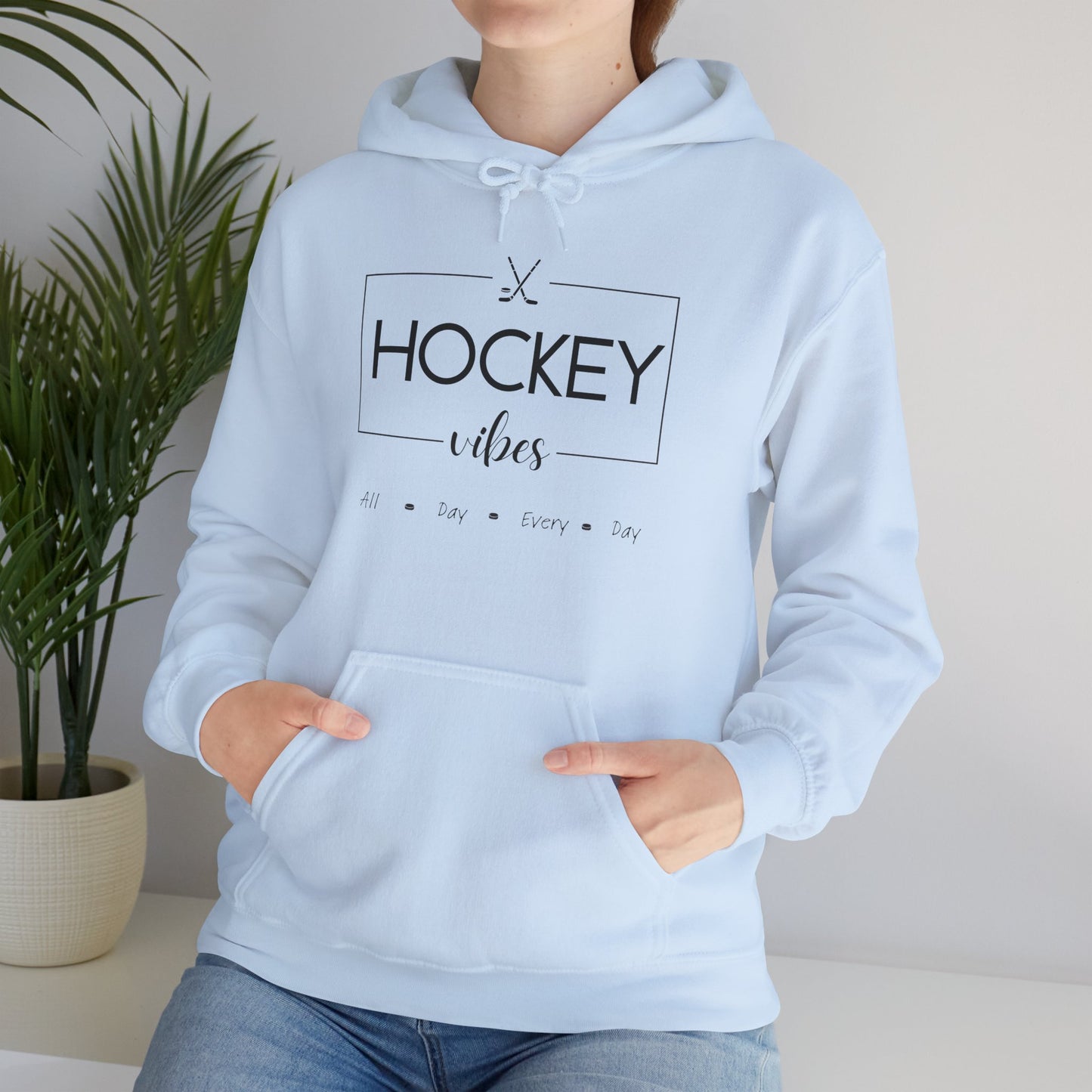 Unisex Hooded Sweatshirt-Hockey Vibes
